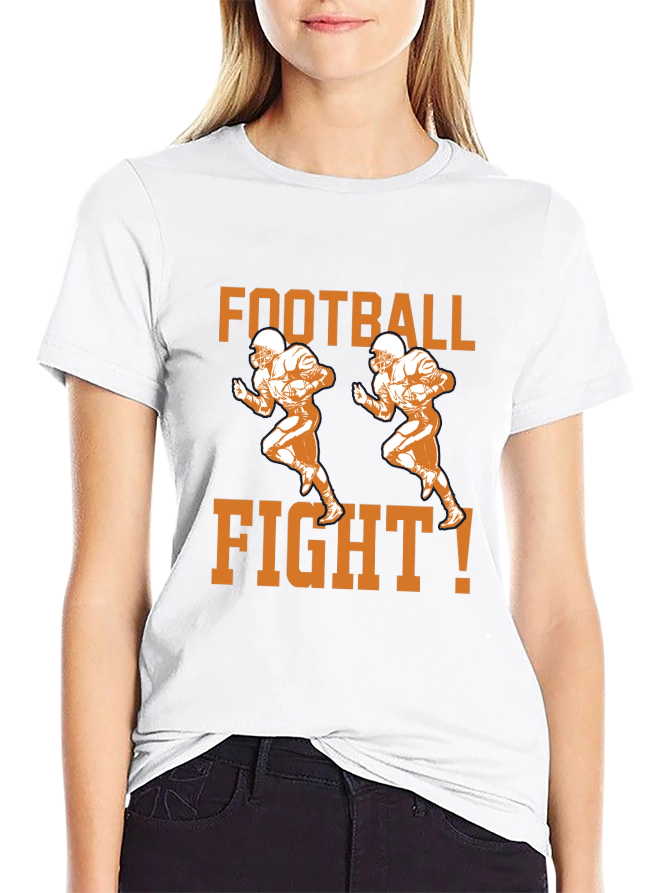 Football Fight T-Shirt - Black Graphic Tee