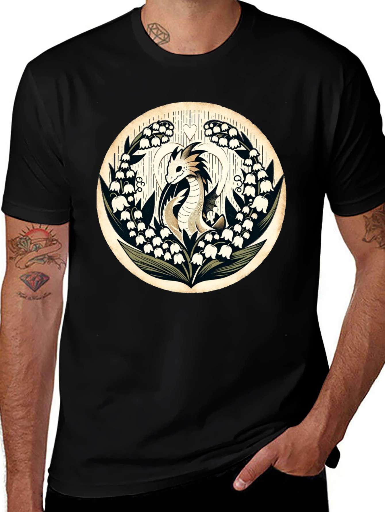 Dragon and Lily of the Valley T-Shirt