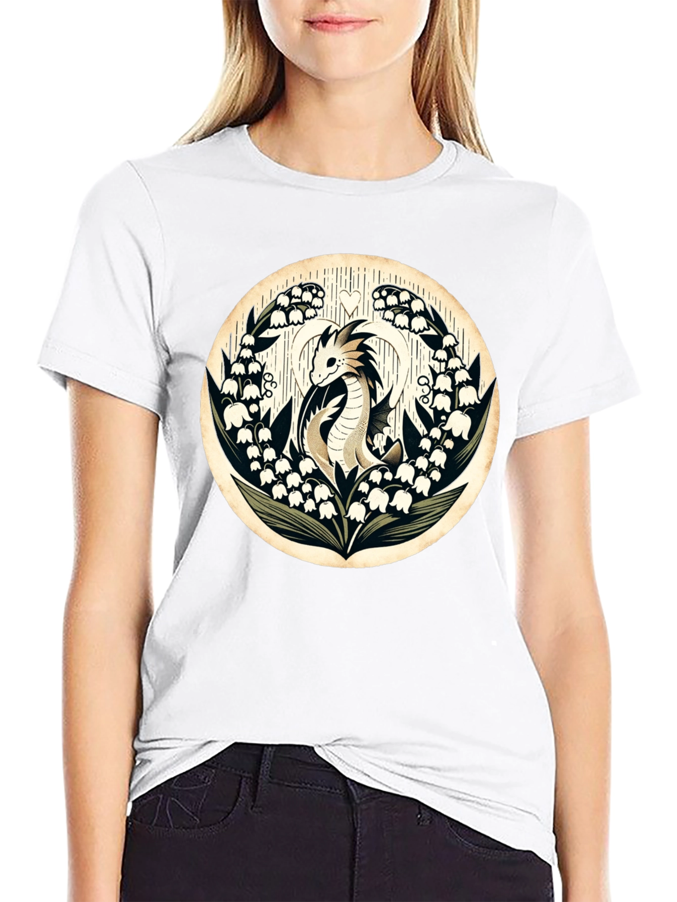 Dragon and Lily of the Valley T-Shirt