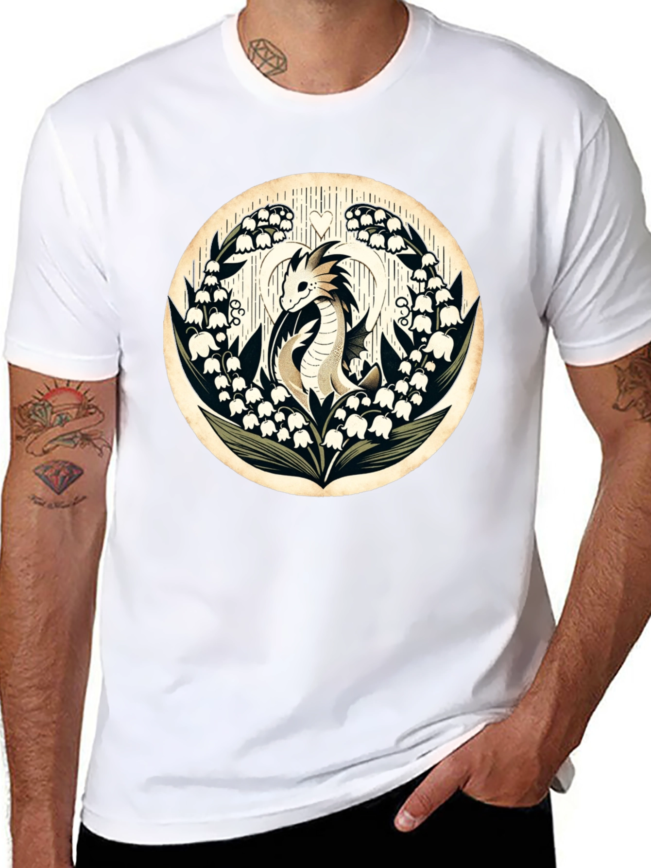 Dragon and Lily of the Valley T-Shirt