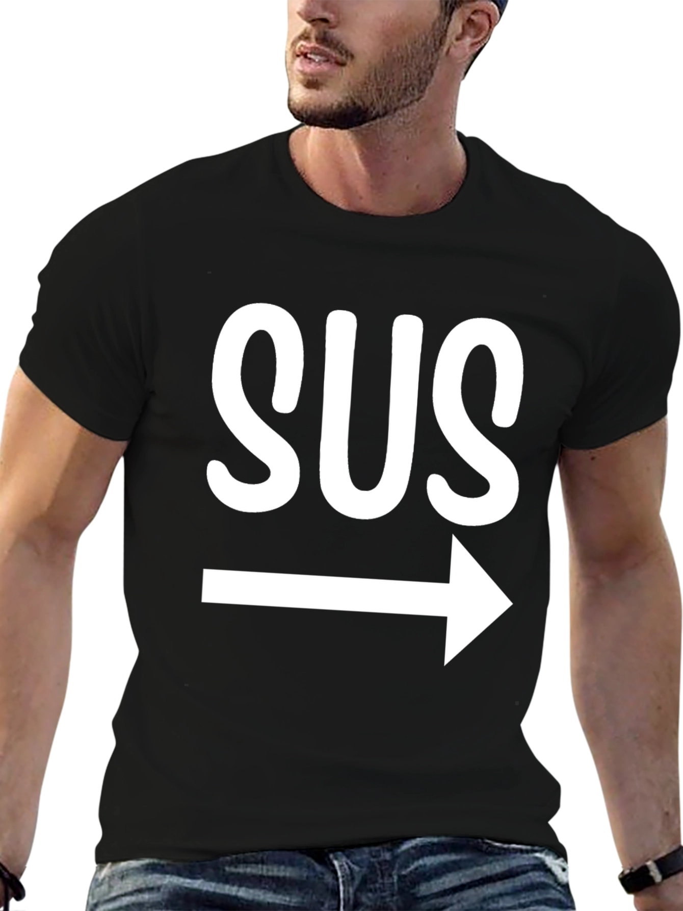 SUS T-Shirt - Amusing Suspicious Arrow Tee