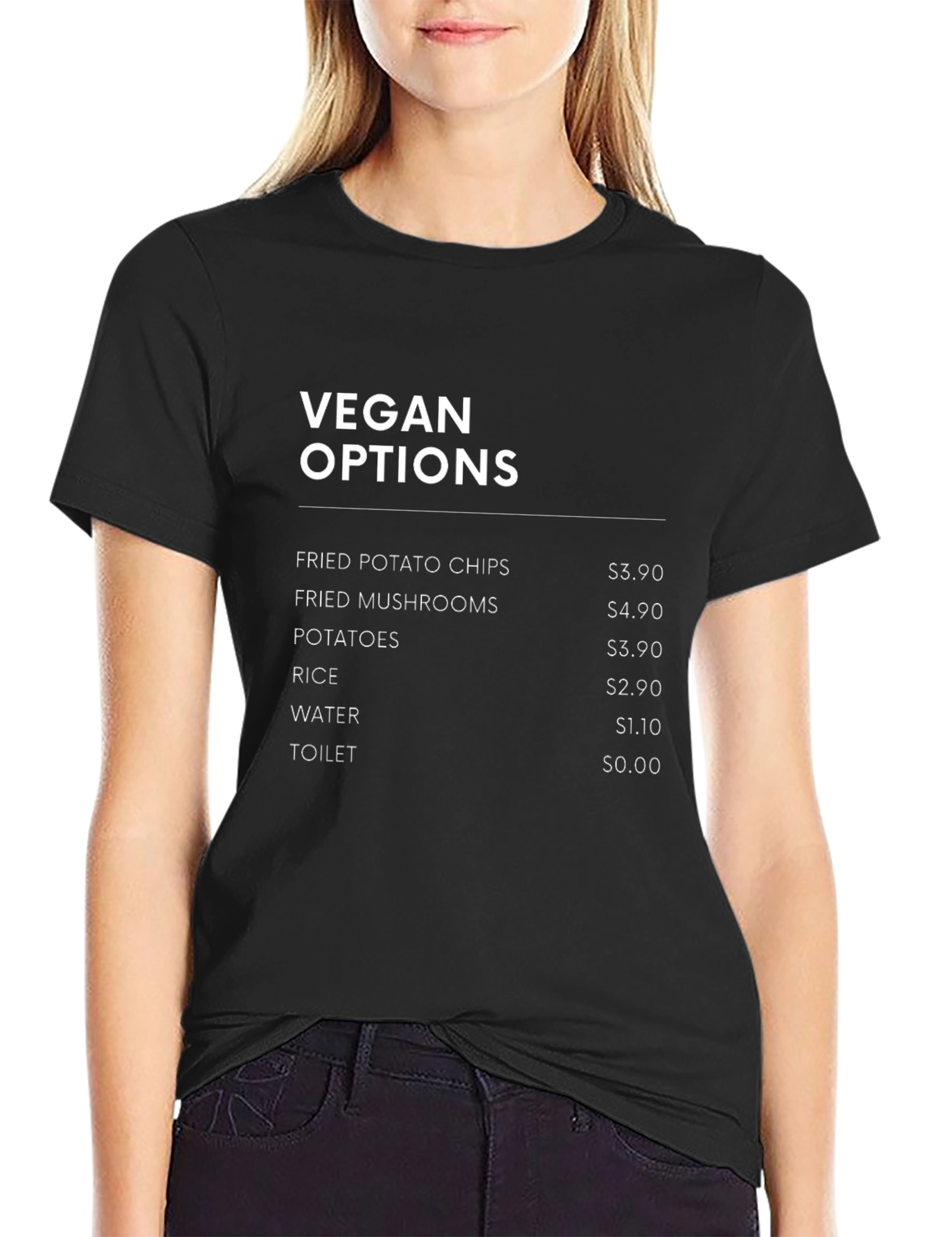 Vegan Options T-Shirt - Black Graphic Tee