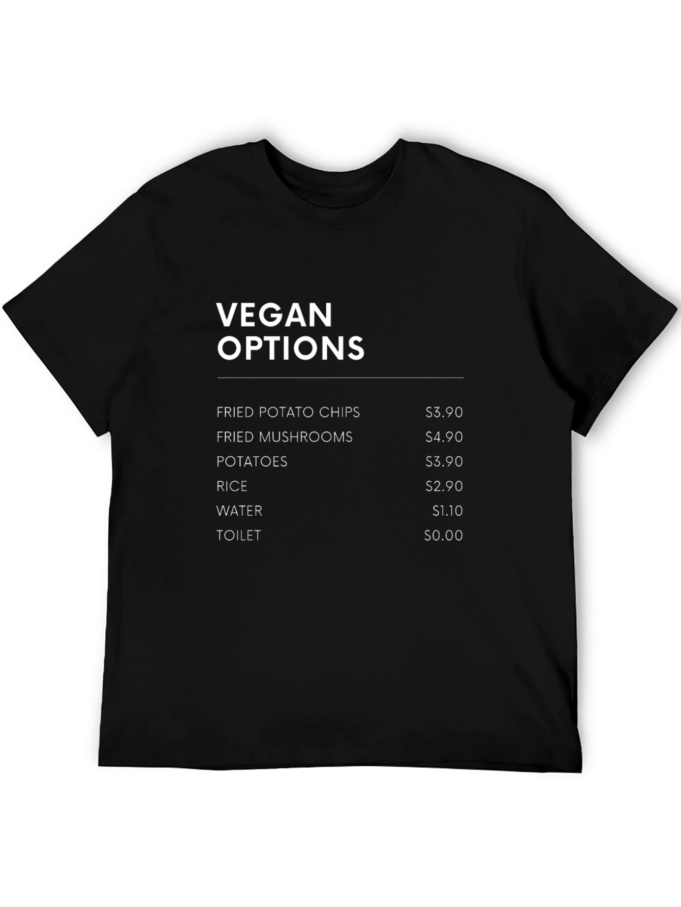 Vegan Options T-Shirt - Black Graphic Tee