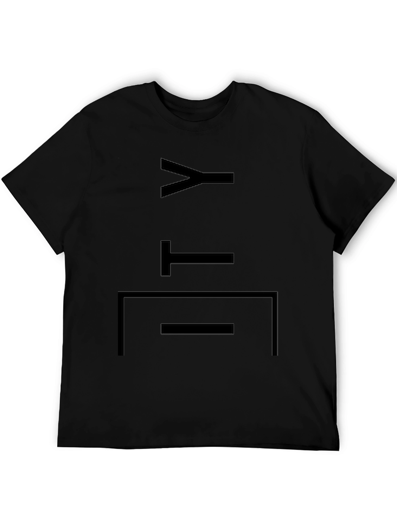 Modern Graphic Print T-Shirt - Black