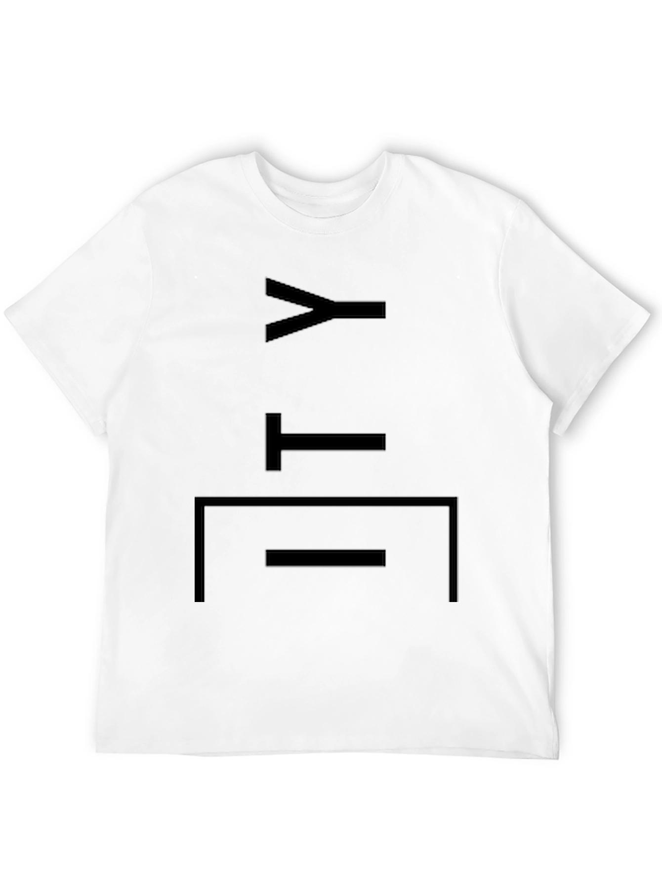 Modern Graphic Print T-Shirt - Black