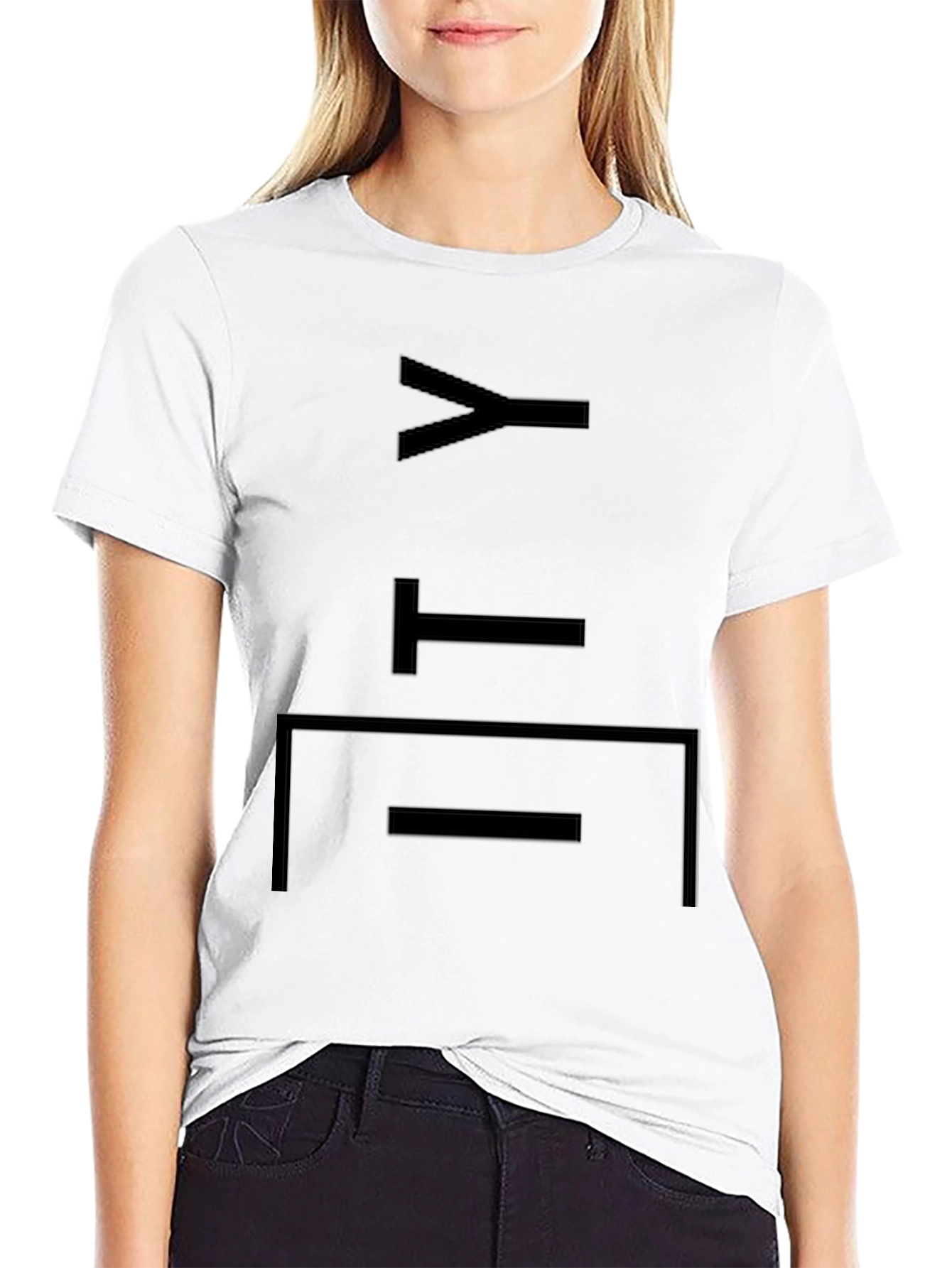 Modern Graphic Print T-Shirt - Black