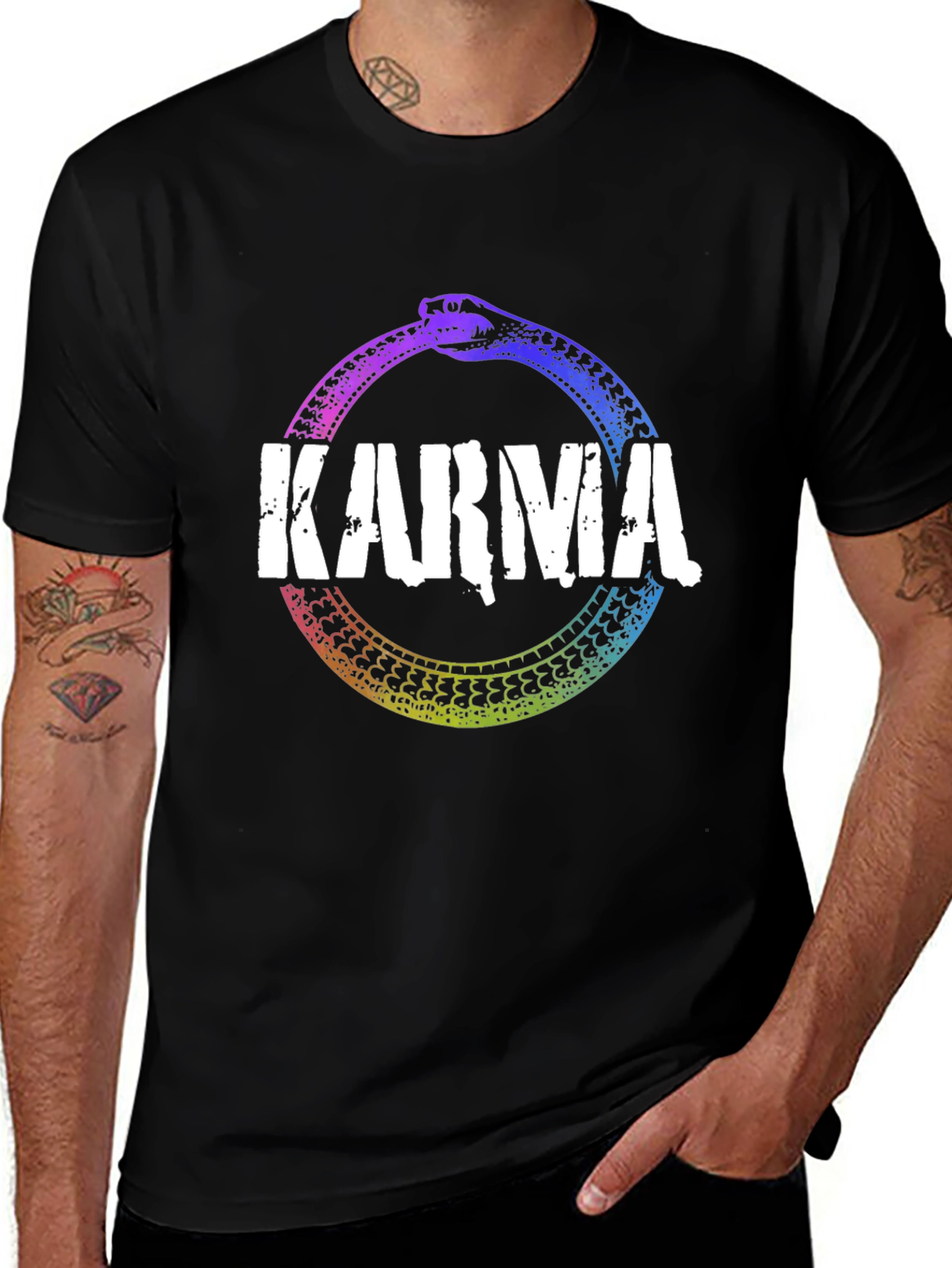 Karma Snake Graphic Print Tee - Unisex