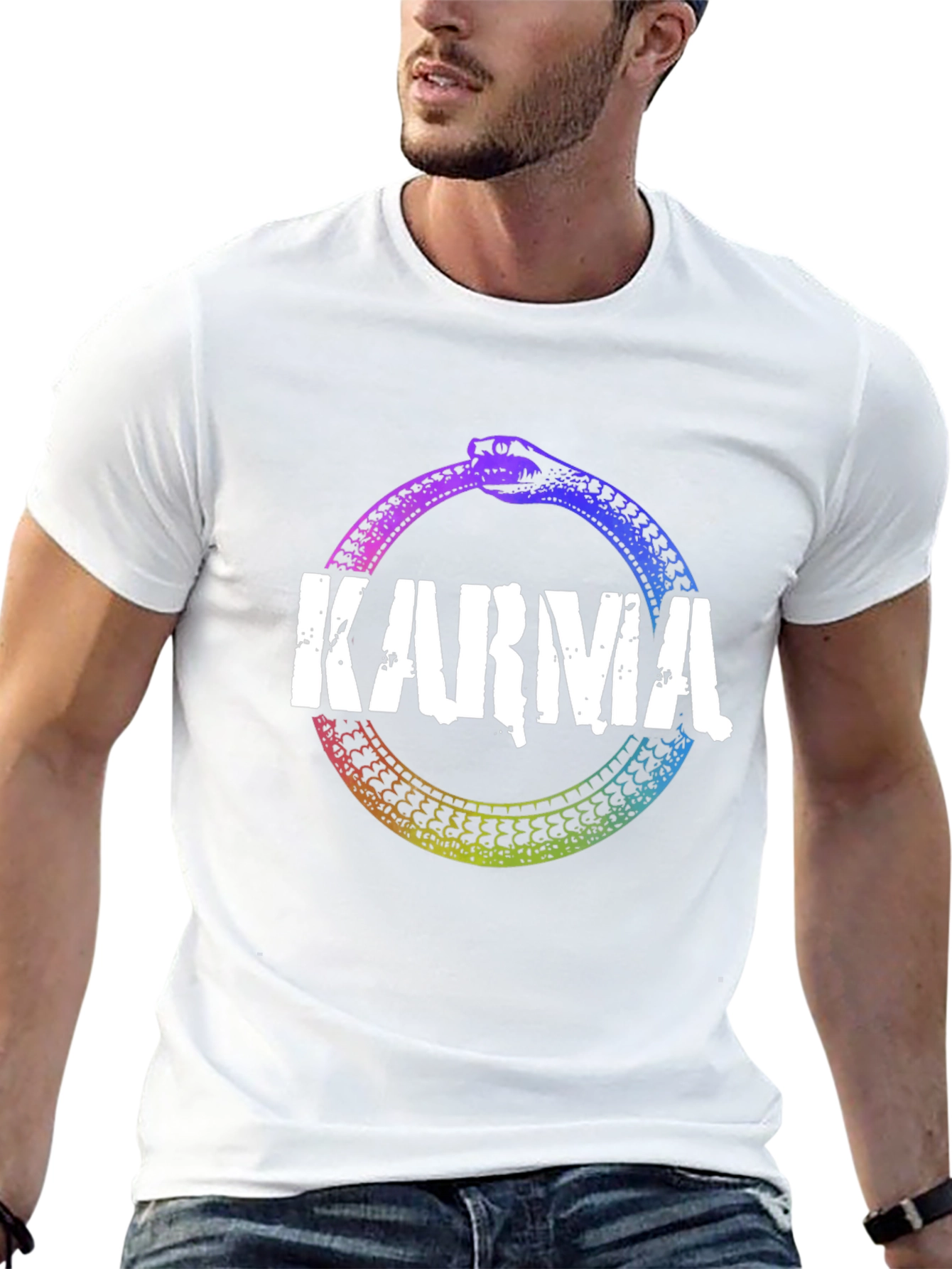 Karma Snake Graphic Print Tee - Unisex