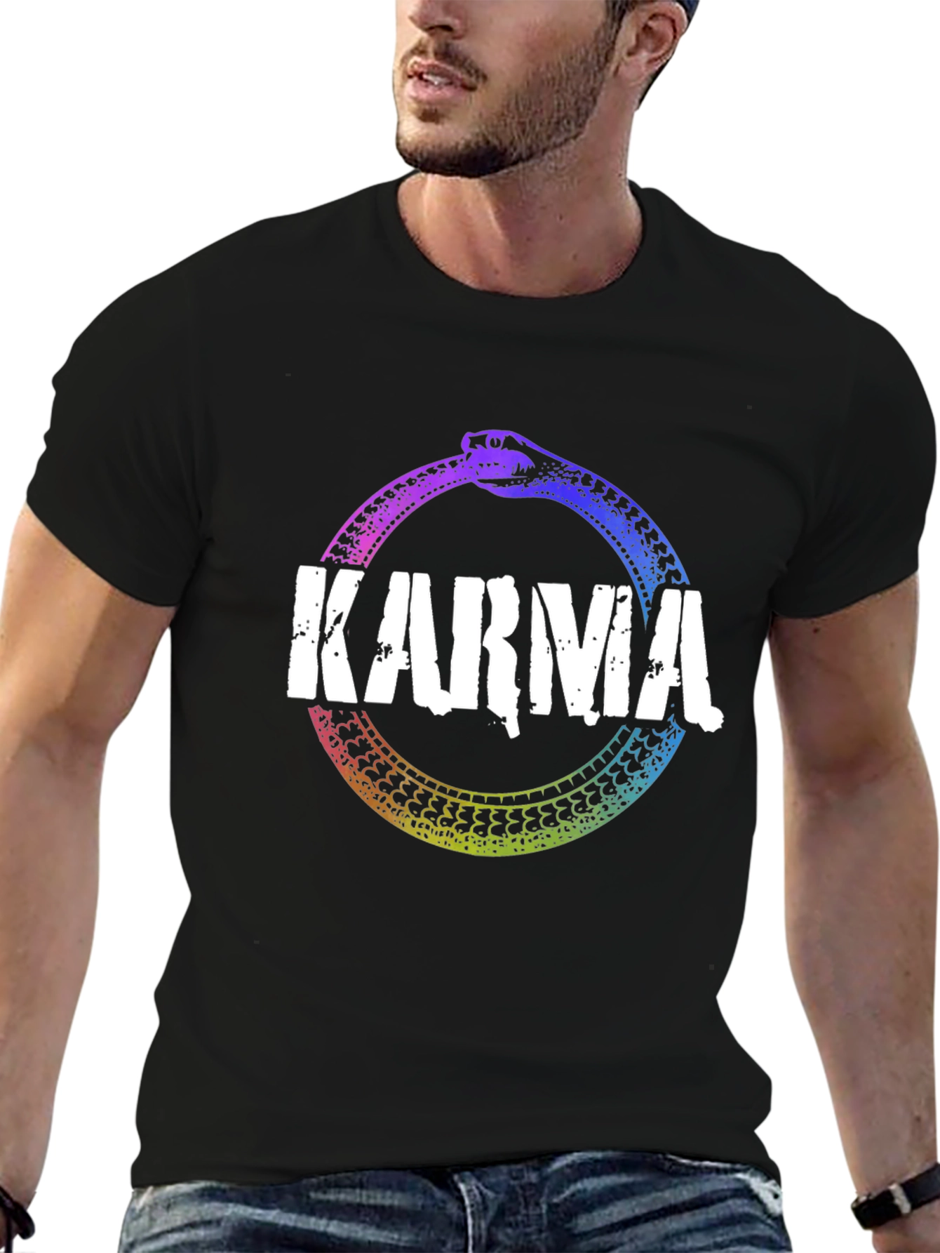 Karma Snake Graphic Print Tee - Unisex