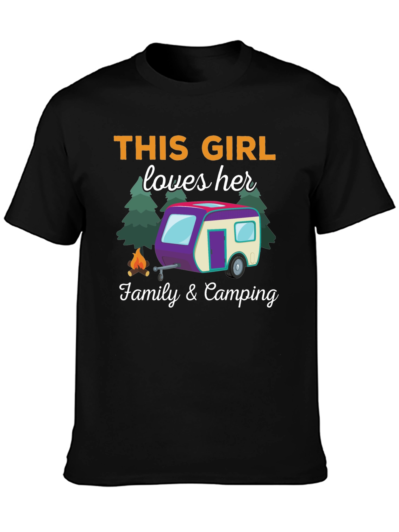 This Girl Loves Her Family & Camping T-Shirt