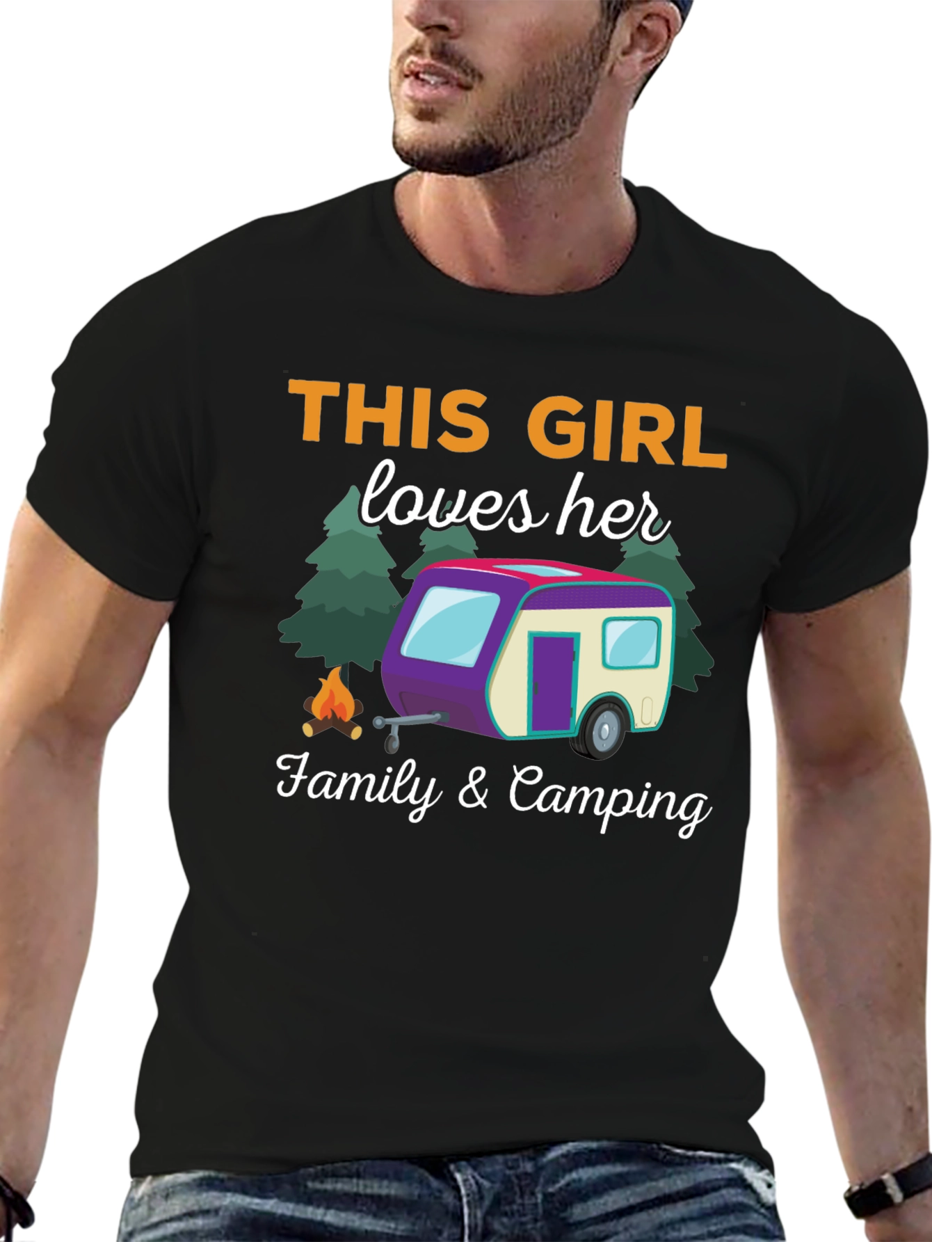 This Girl Loves Her Family & Camping T-Shirt