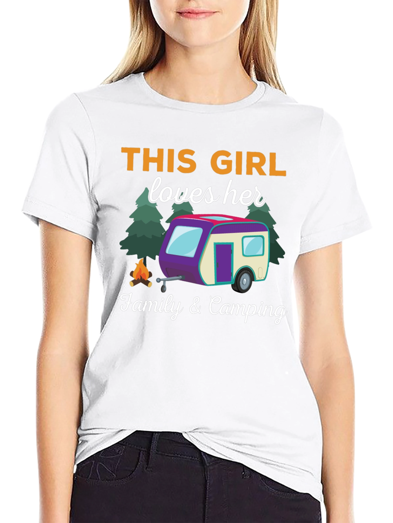 This Girl Loves Her Family & Camping T-Shirt