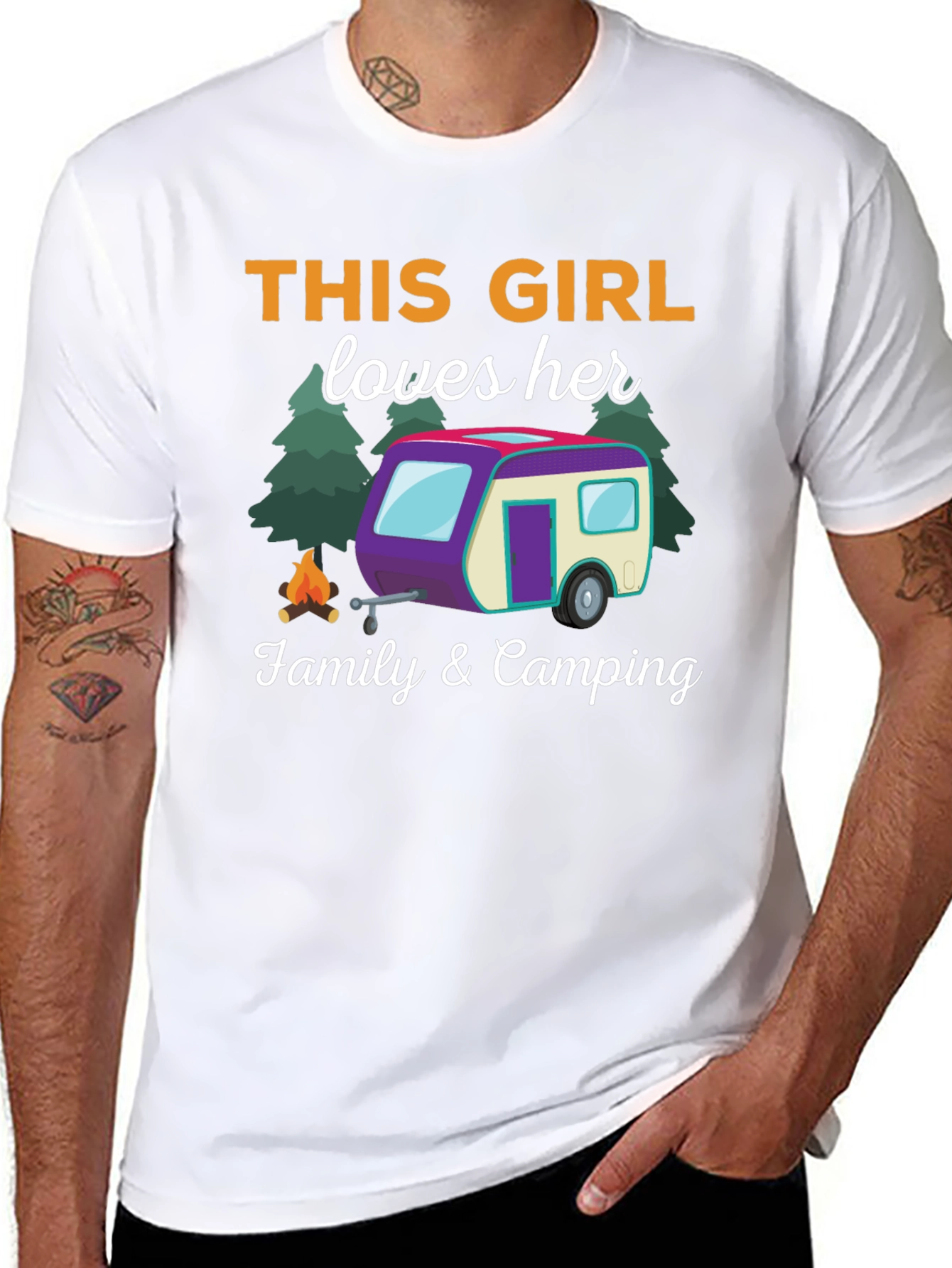 This Girl Loves Her Family & Camping T-Shirt