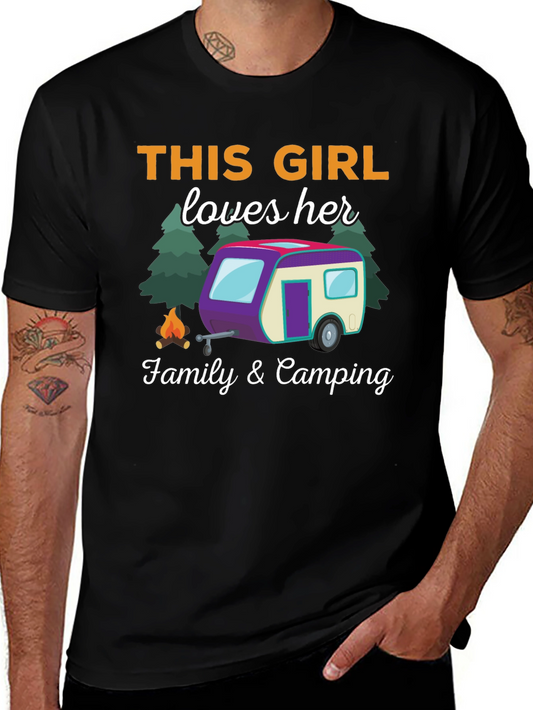 This Girl Loves Her Family & Camping T-Shirt