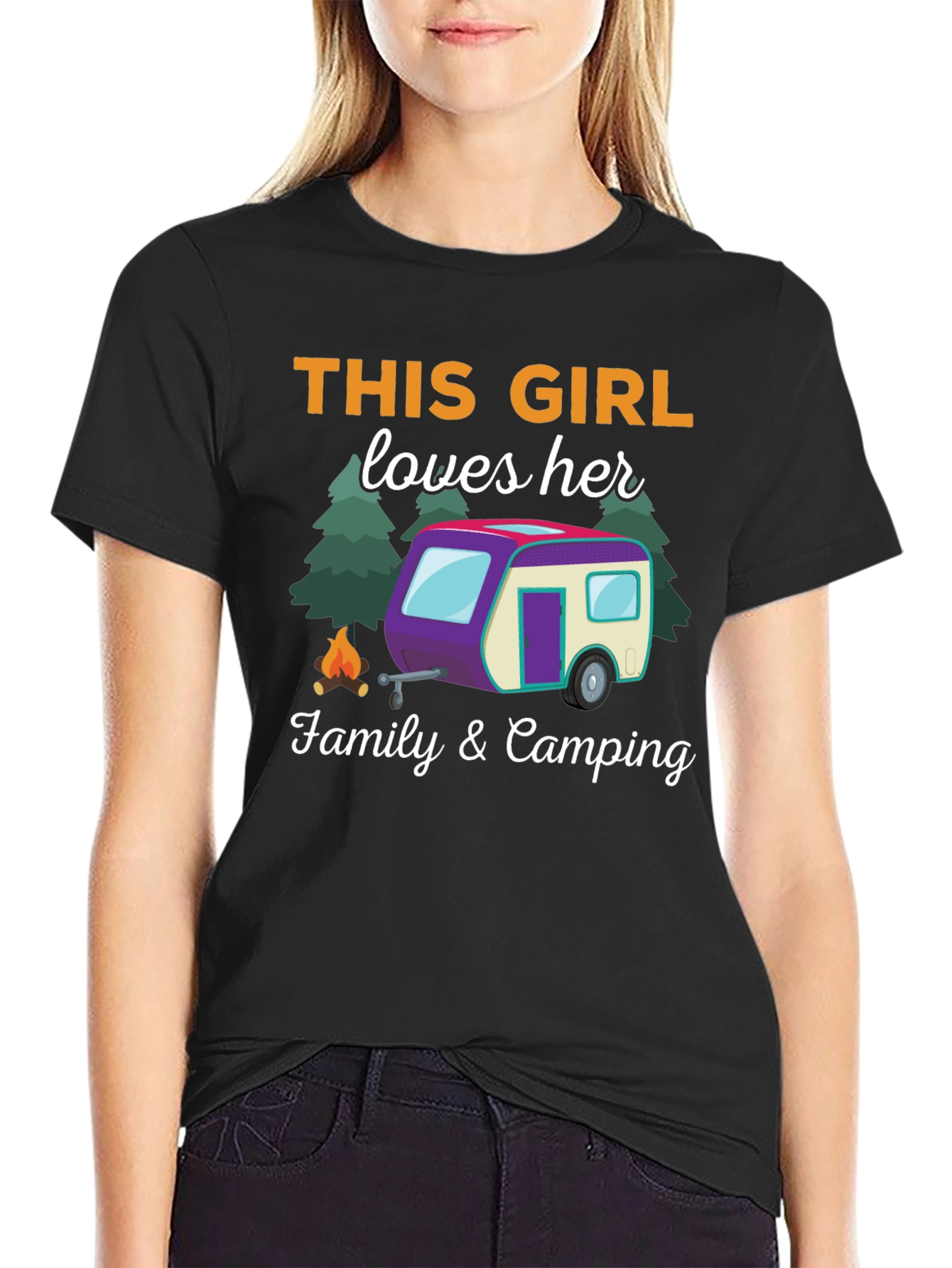 This Girl Loves Her Family & Camping T-Shirt