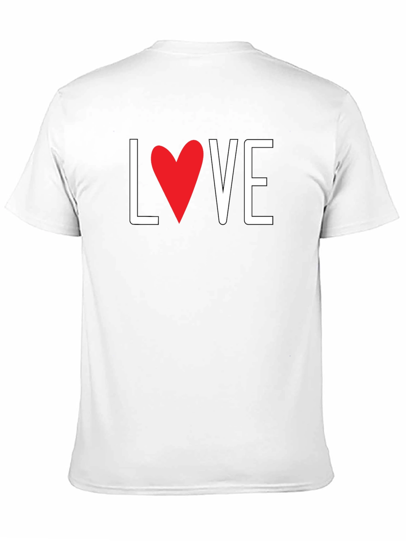 Love Heart Graphic Black T-Shirt - Valentines Day Gift