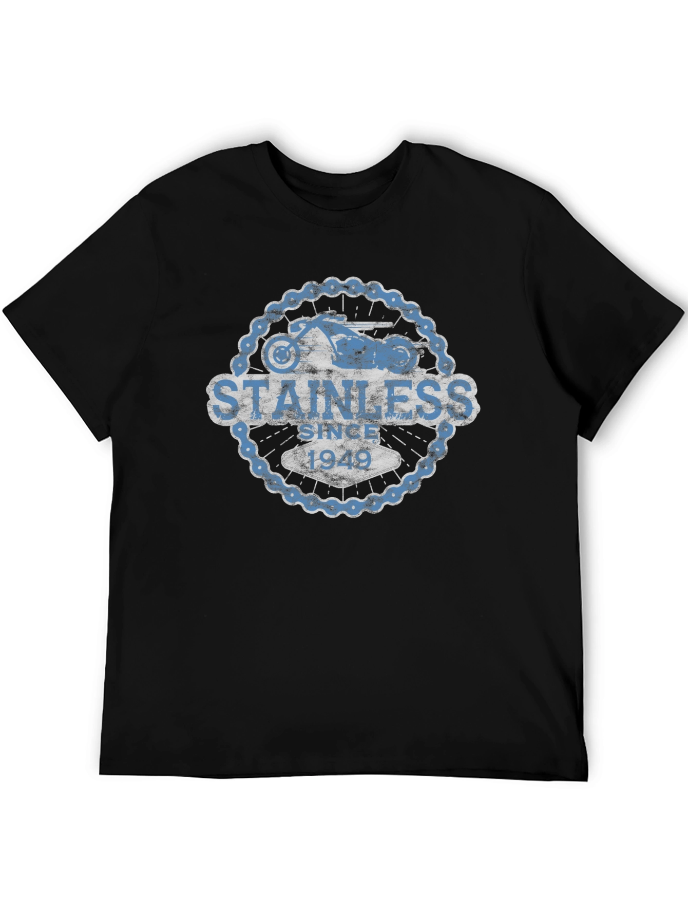 Stainless Since 1949 Black Motorcycle T-Shirt