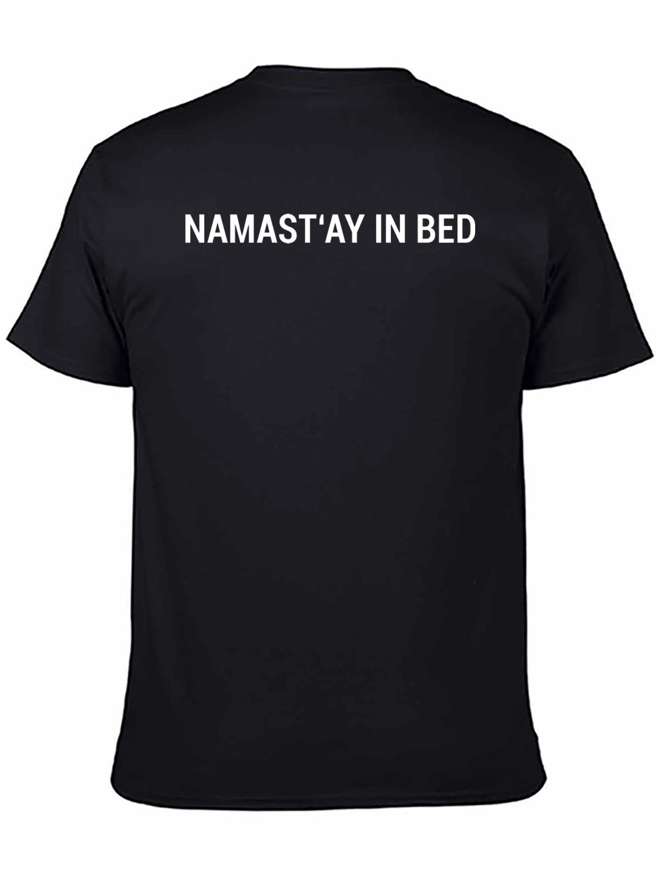 Namastay in Bed Black Graphic Tee