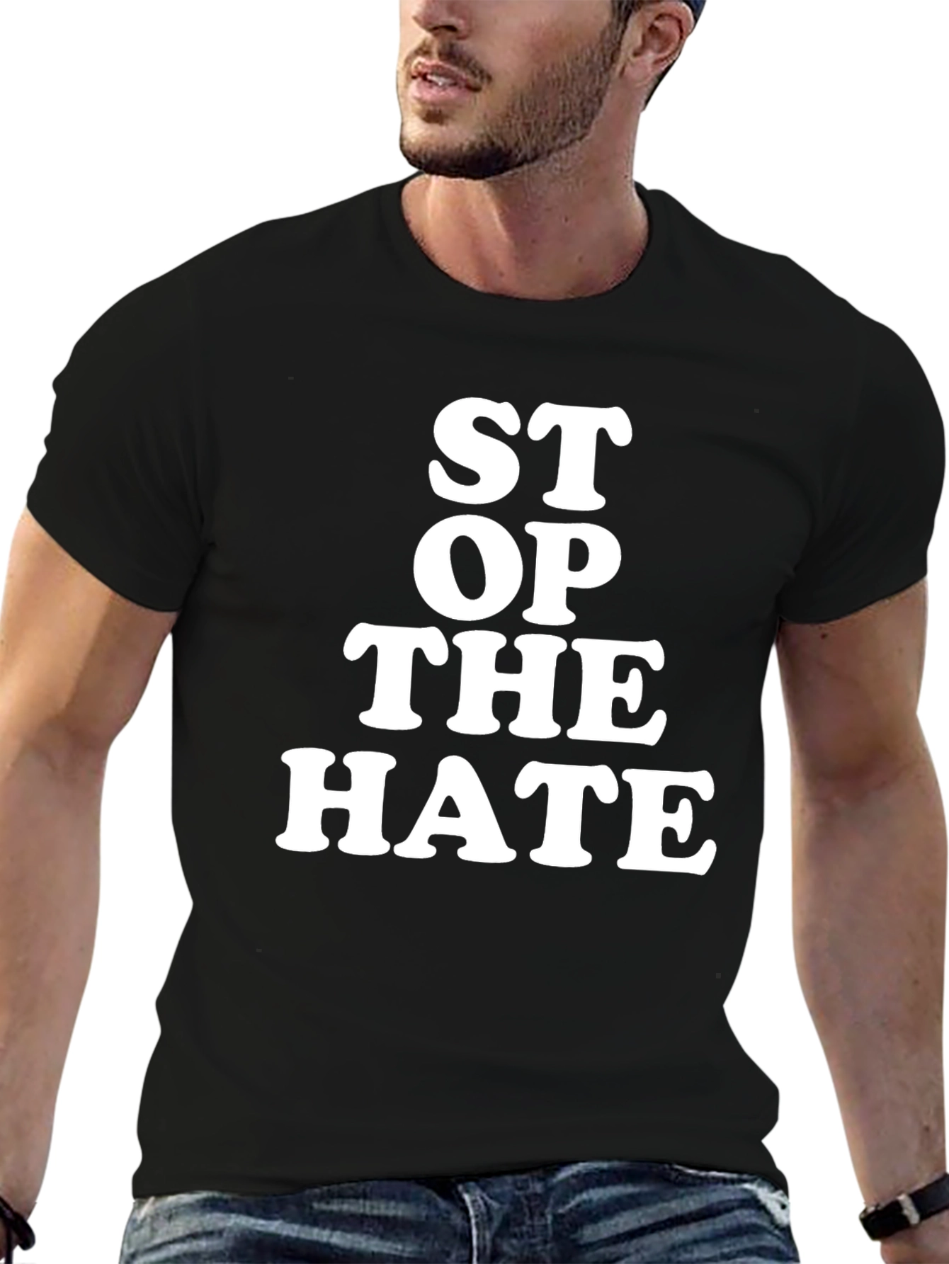 Stop the Hate Graphic Tee - Anti-Hate Statement Shirt