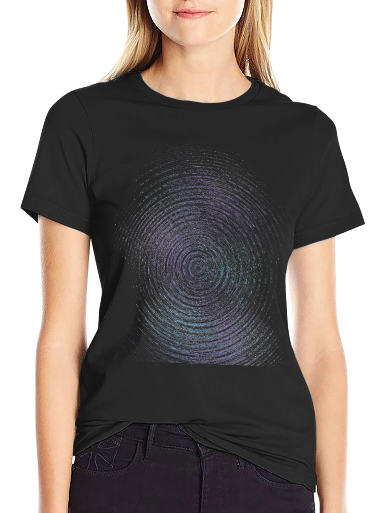 Abstract Vortex Black T-Shirt