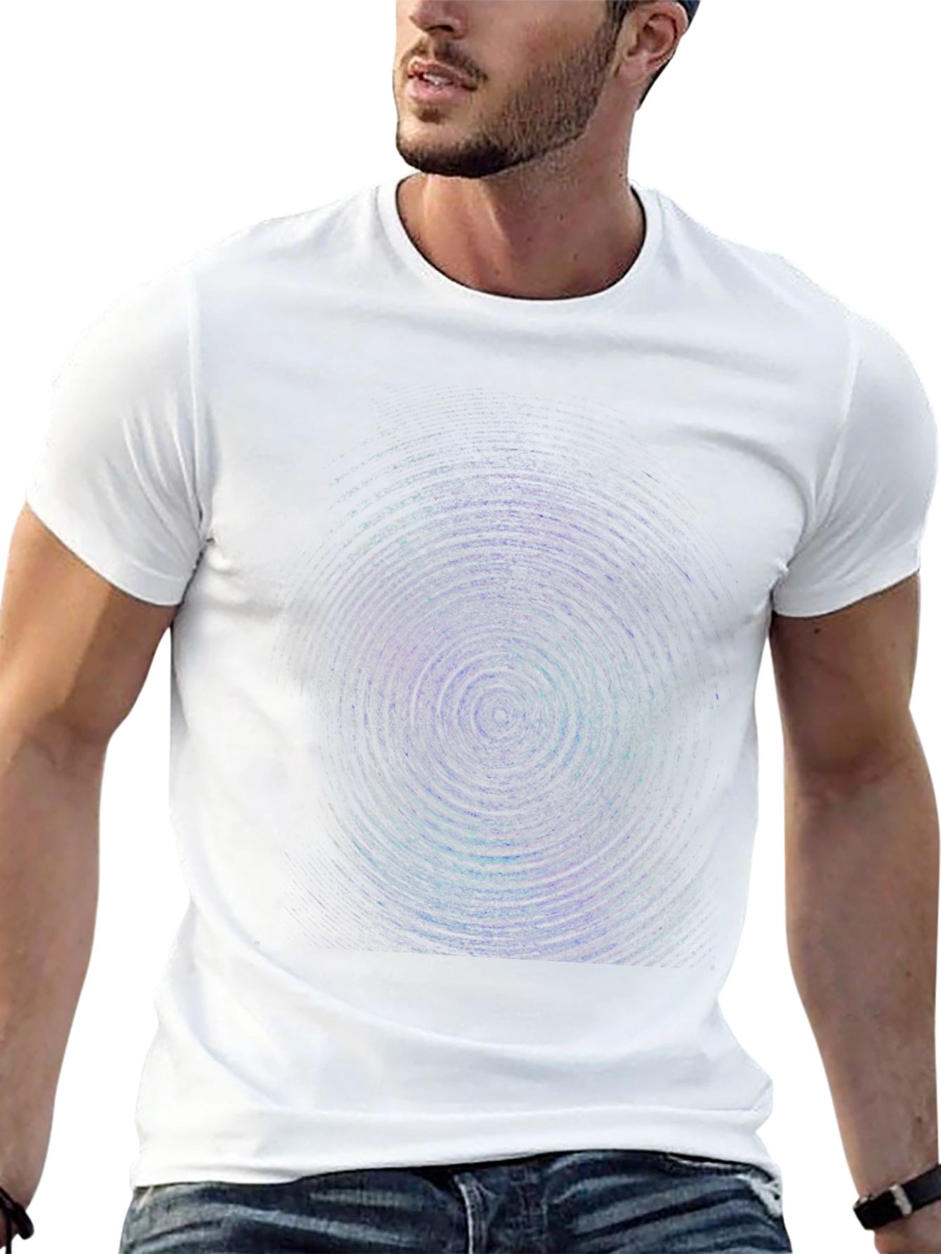 Abstract Vortex Black T-Shirt