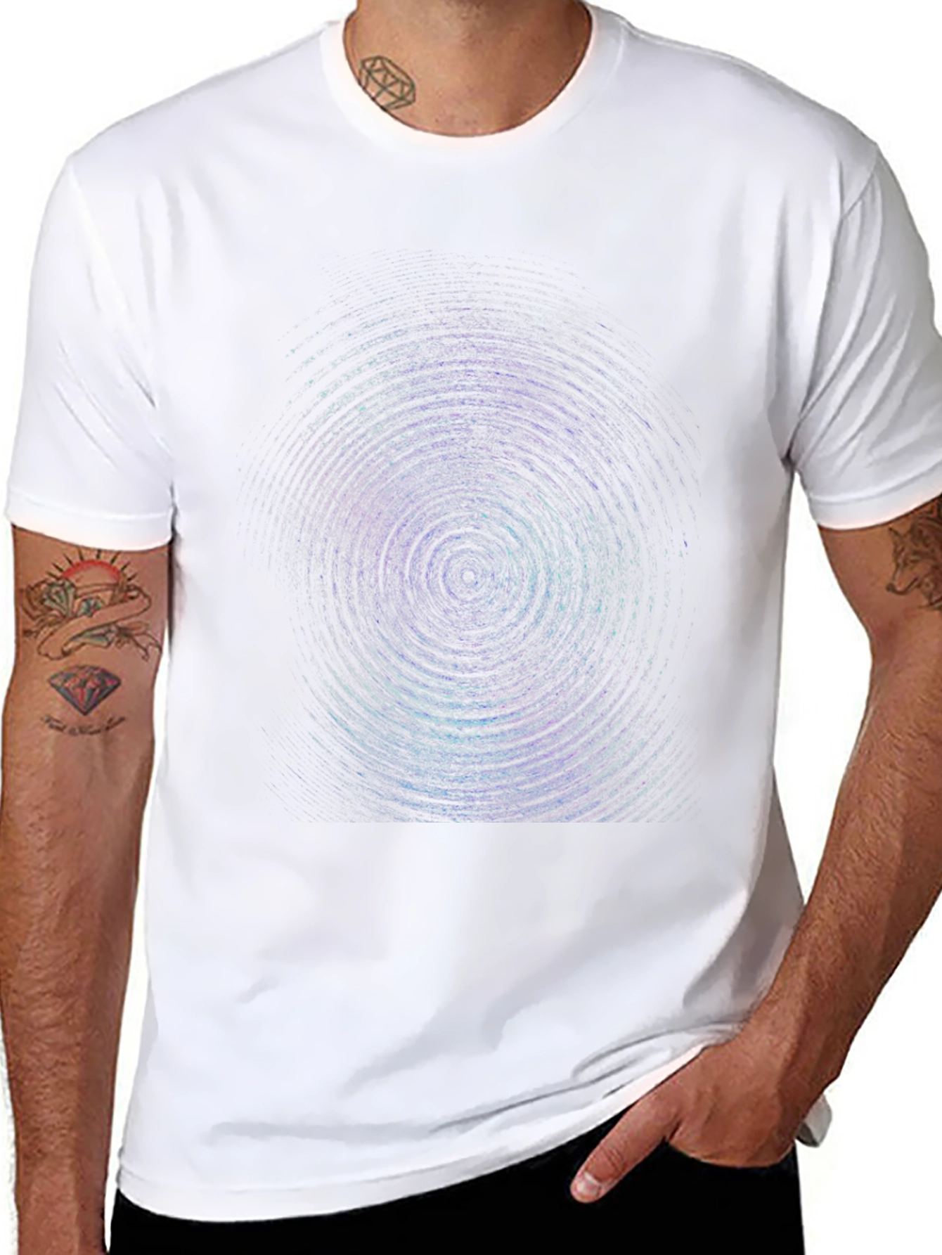 Abstract Vortex Black T-Shirt