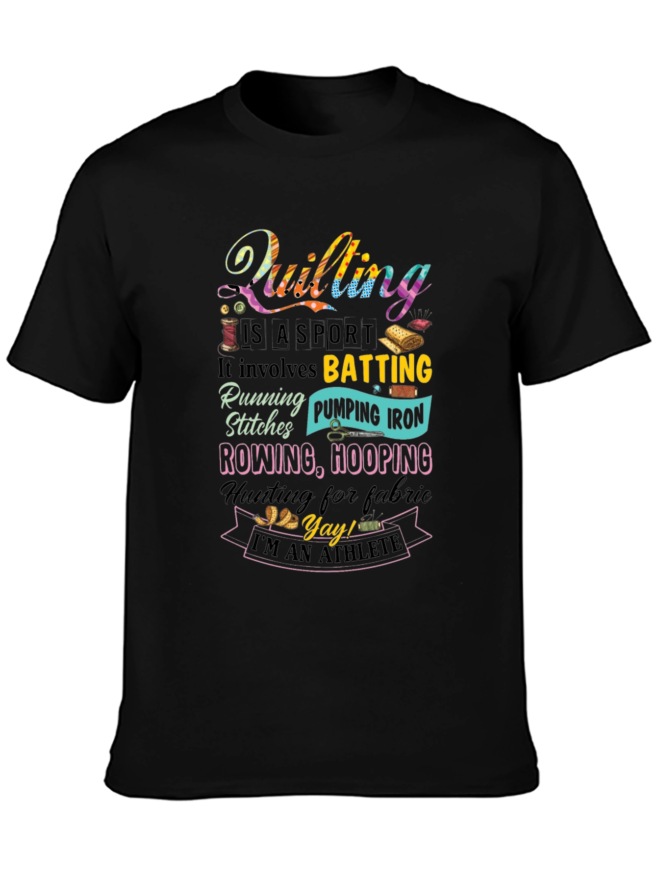 Quilting Is A Sport Graphic Tee