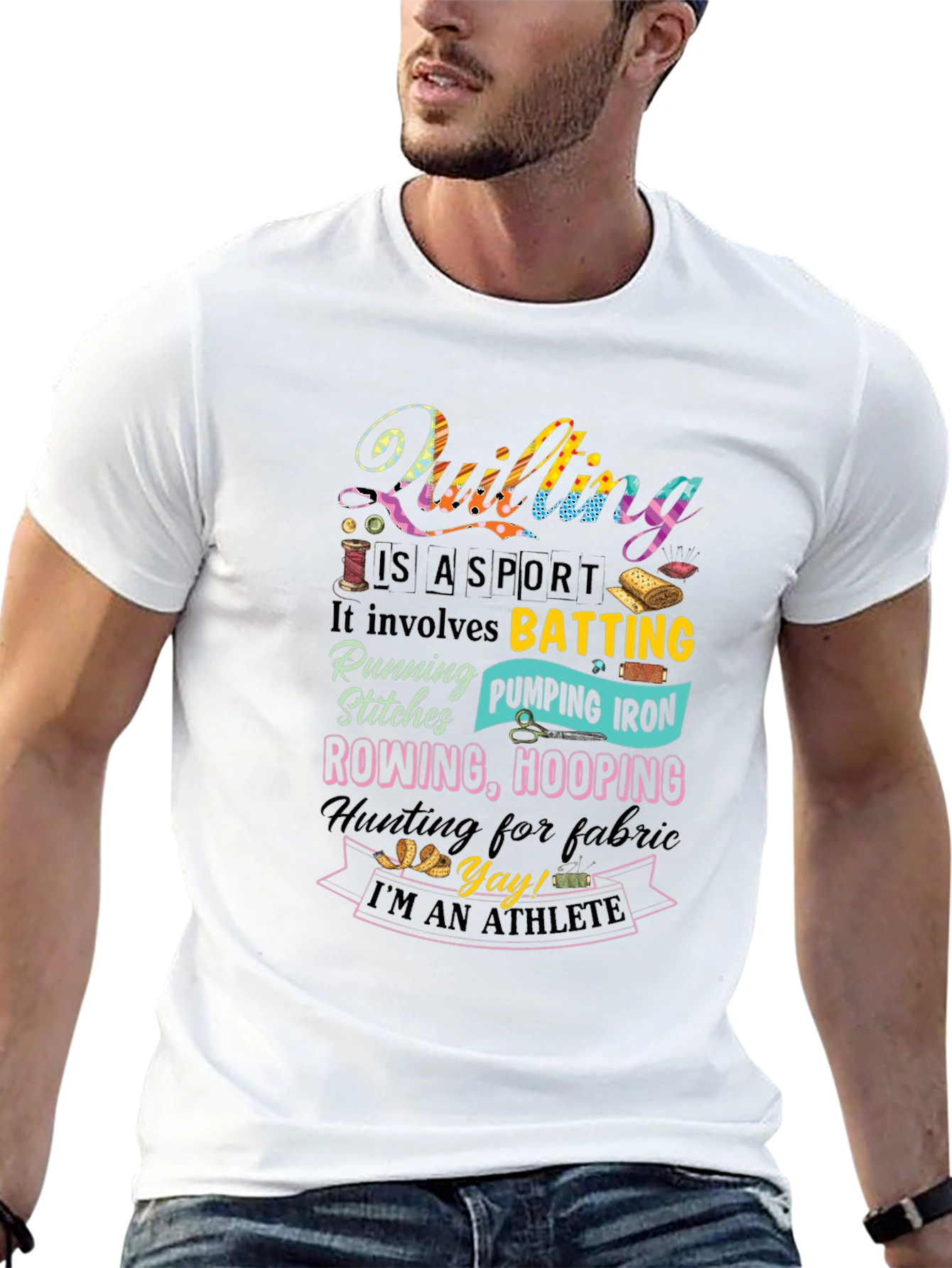 Quilting Is A Sport Graphic Tee