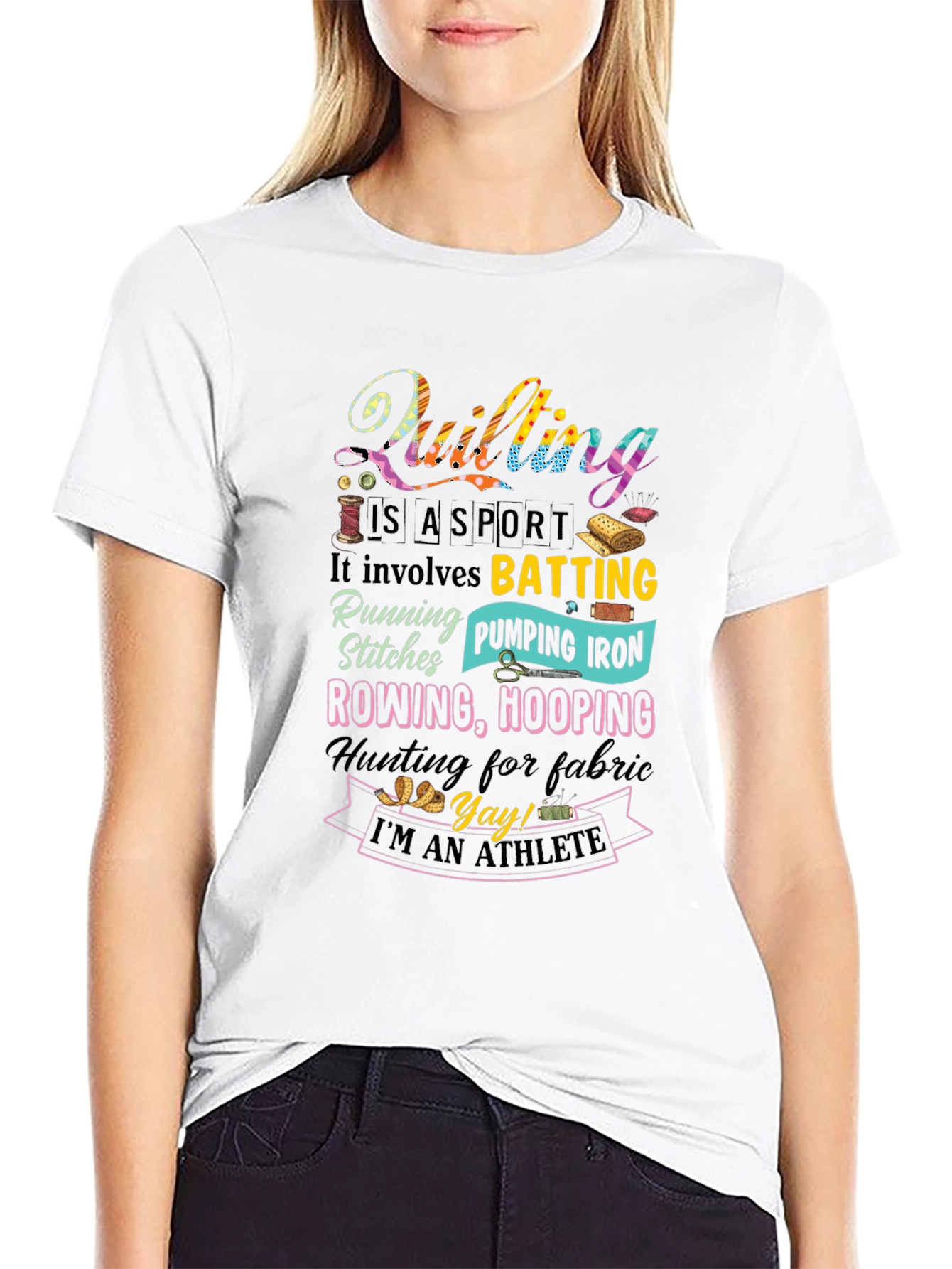 Quilting Is A Sport Graphic Tee