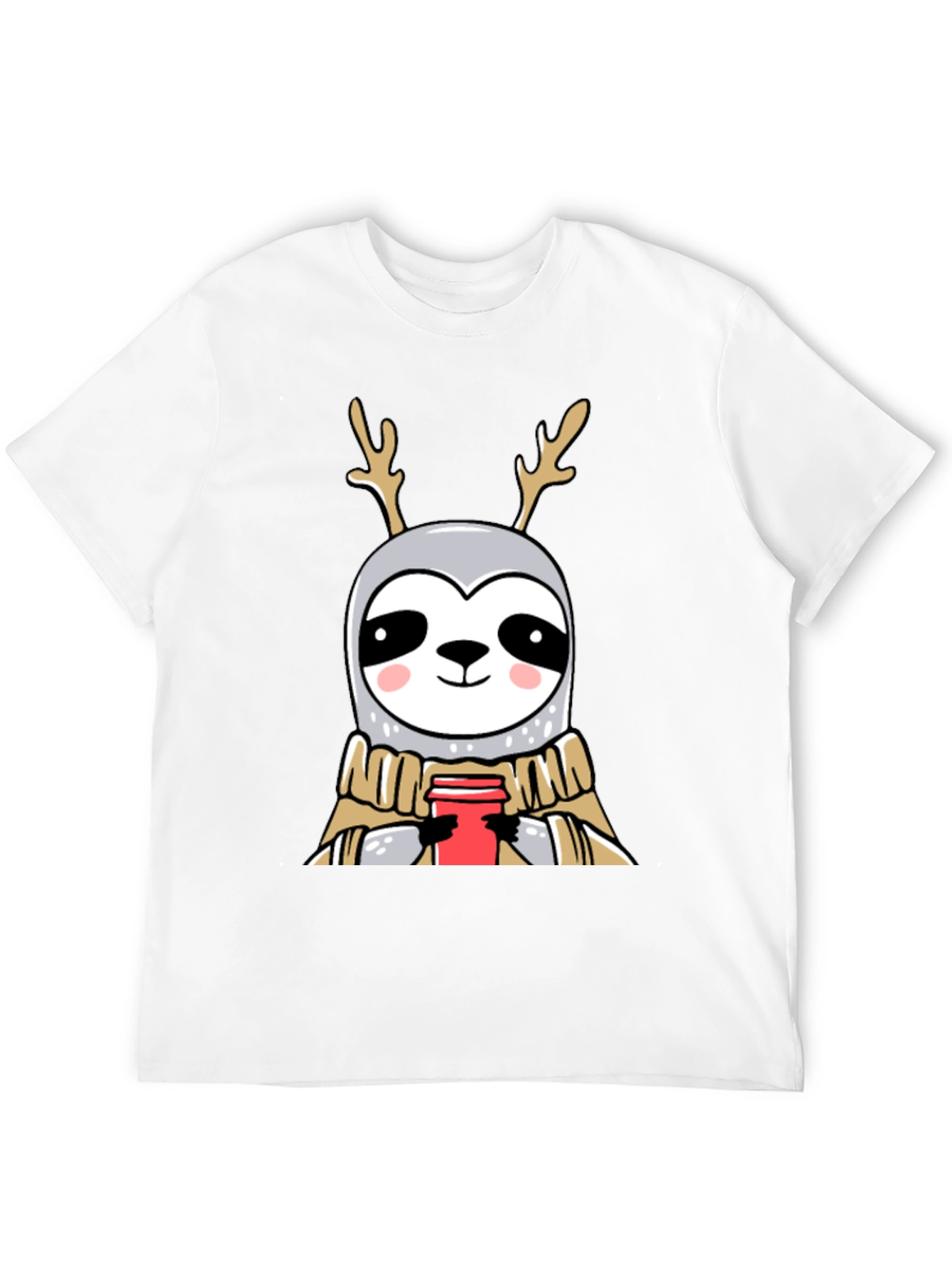 Reindeer Sloth Coffee Lover Tee