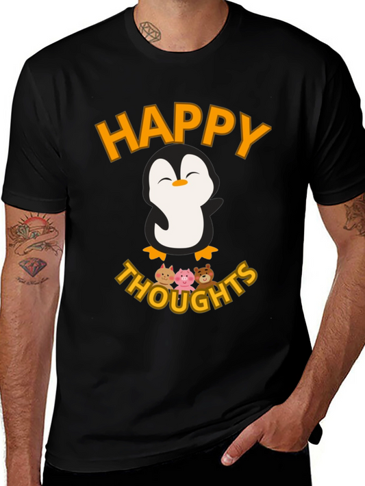 Happy Thoughts Penguin Graphic T-Shirt