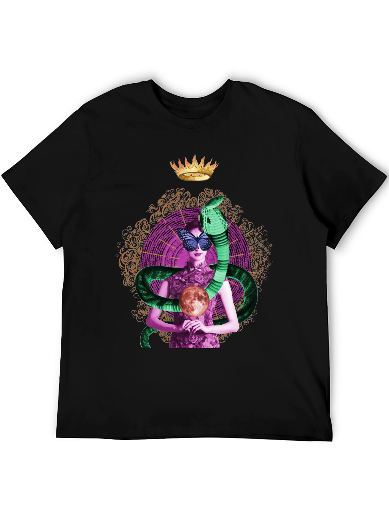 Mystic Serpent Queen T-Shirt - Unique Graphic Tee