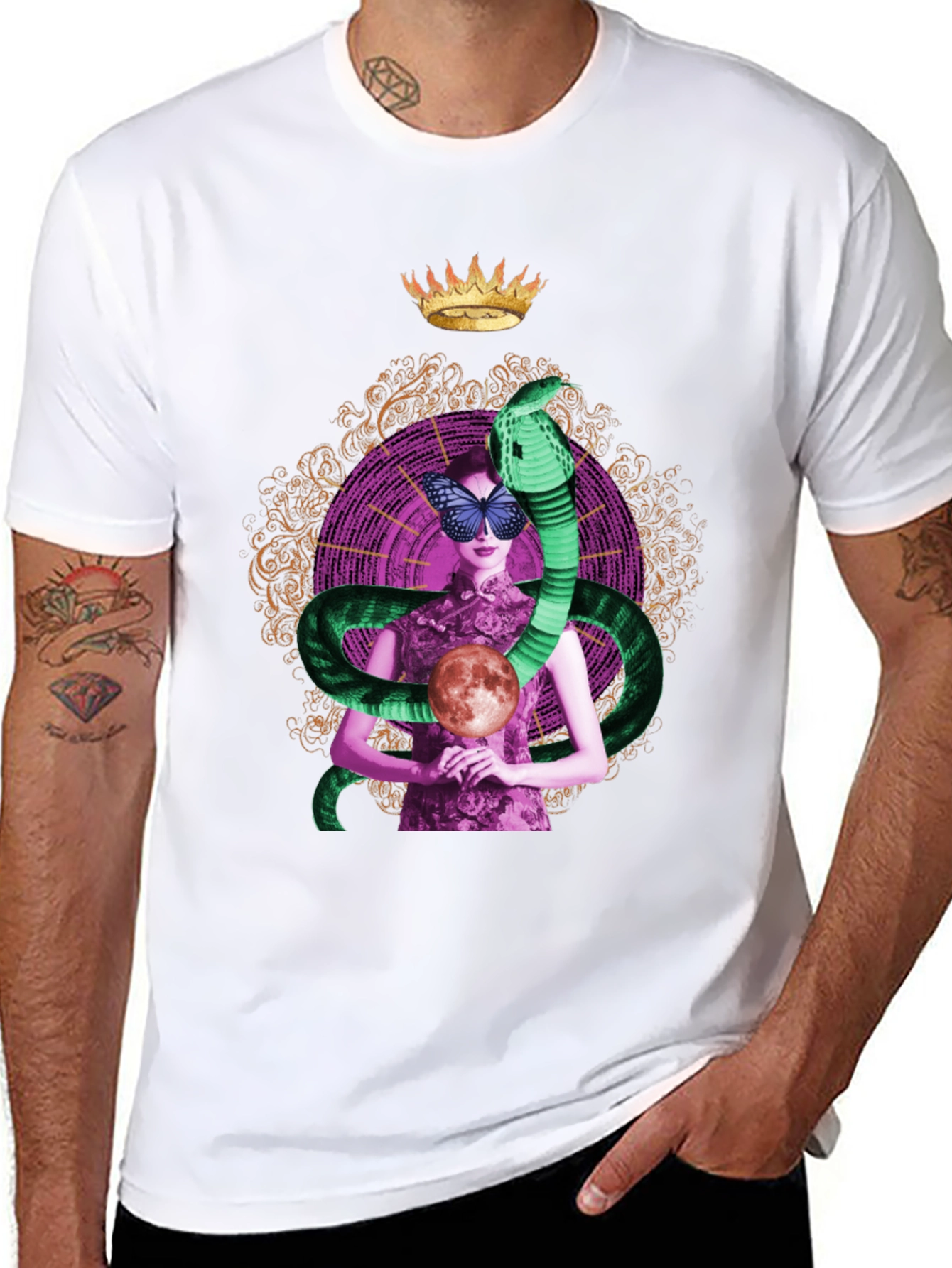 Mystic Serpent Queen T-Shirt - Unique Graphic Tee