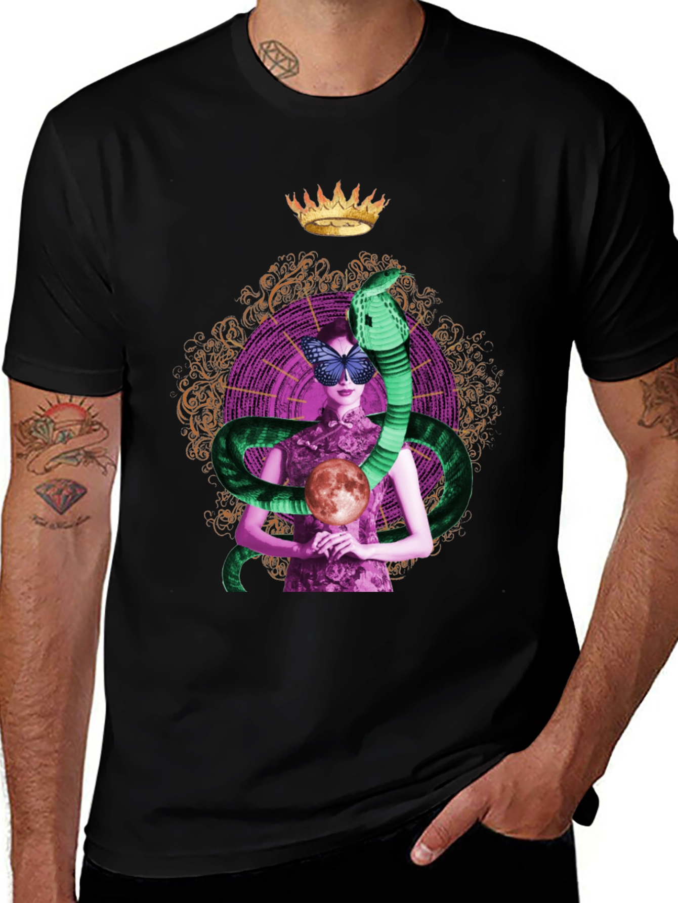 Mystic Serpent Queen T-Shirt - Unique Graphic Tee