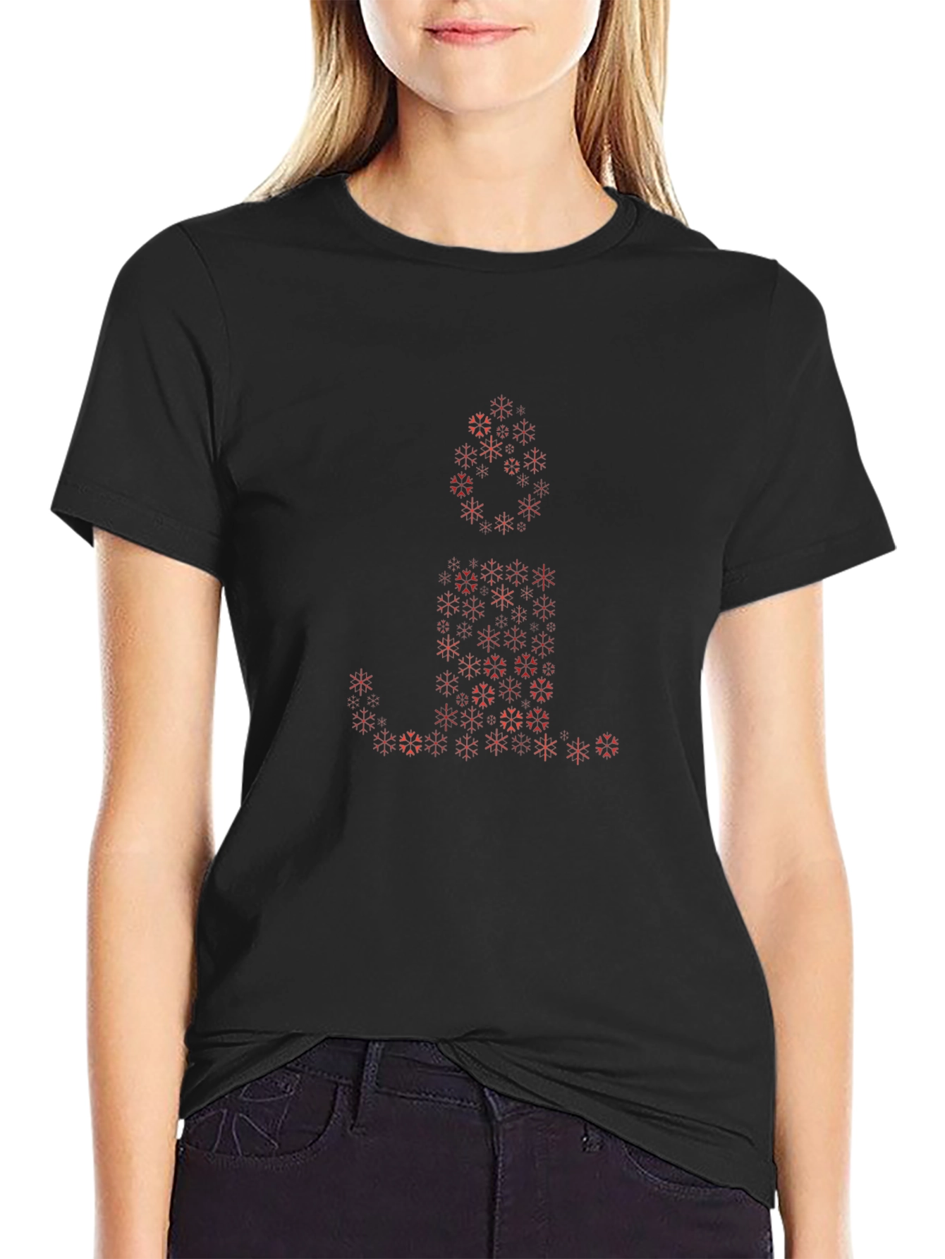 Snowflake Candle Graphic T-Shirt