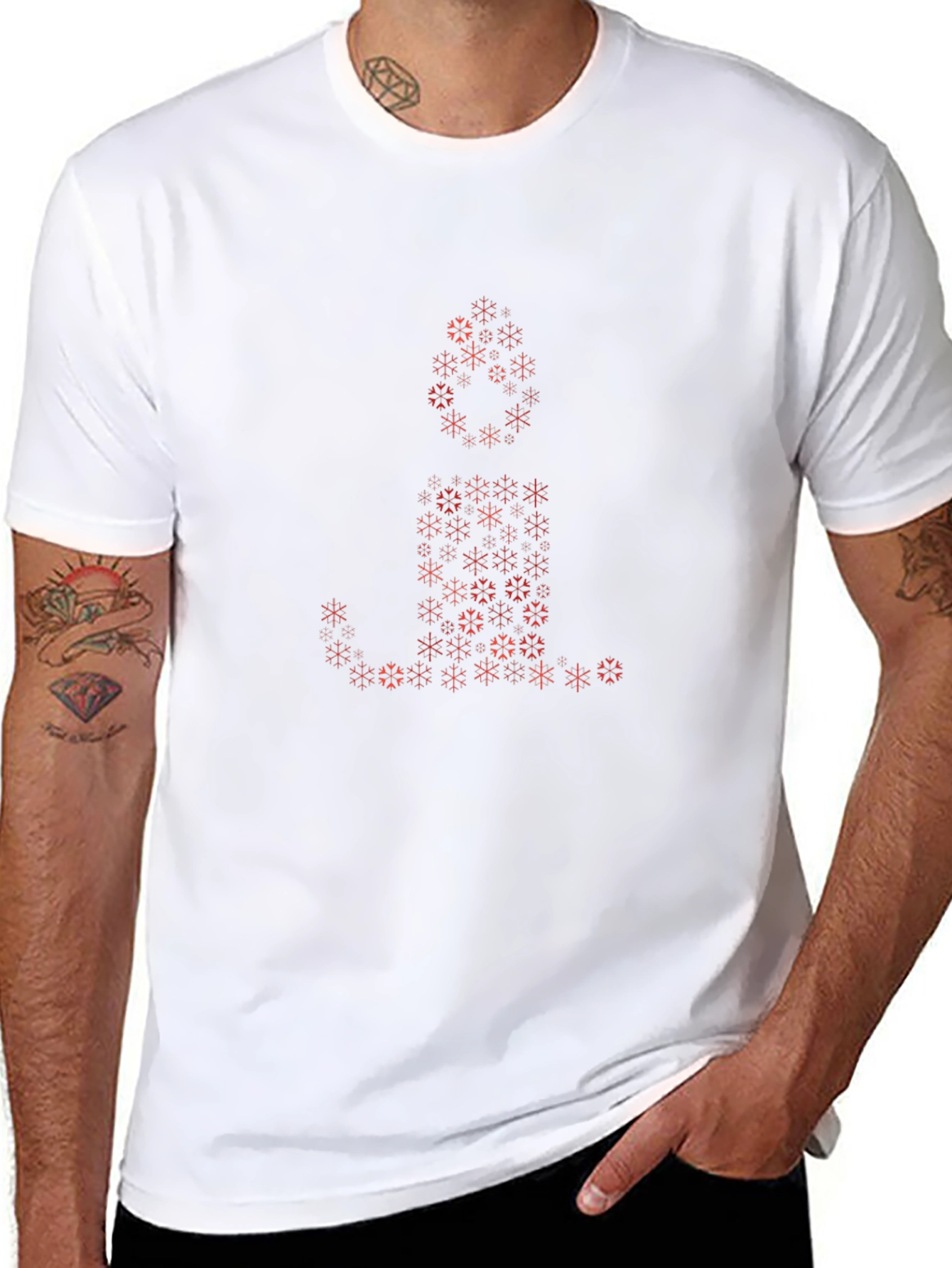 Snowflake Candle Graphic T-Shirt