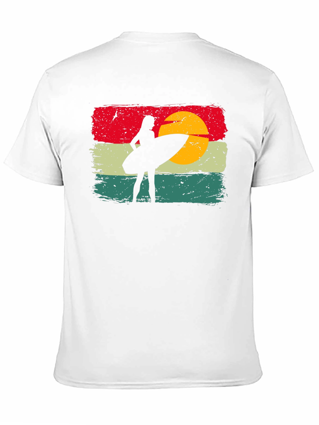 Retro Sunset Surfer Girl Tee