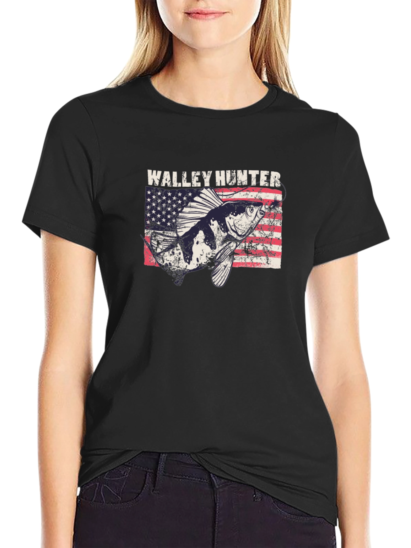 Walley Hunter USA Flag Graphic Tee