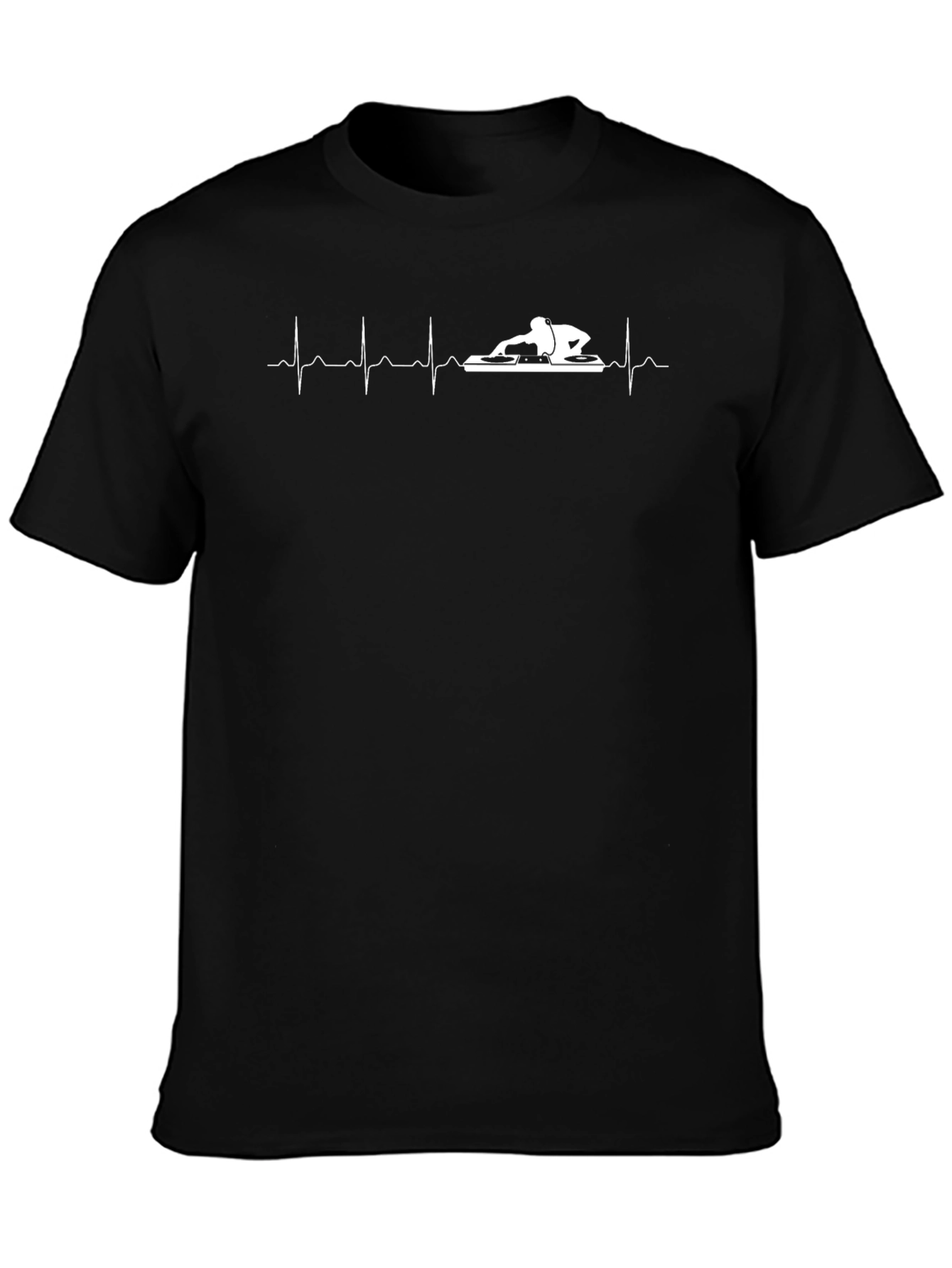 DJ Heartbeat Graphic T-Shirt - Black