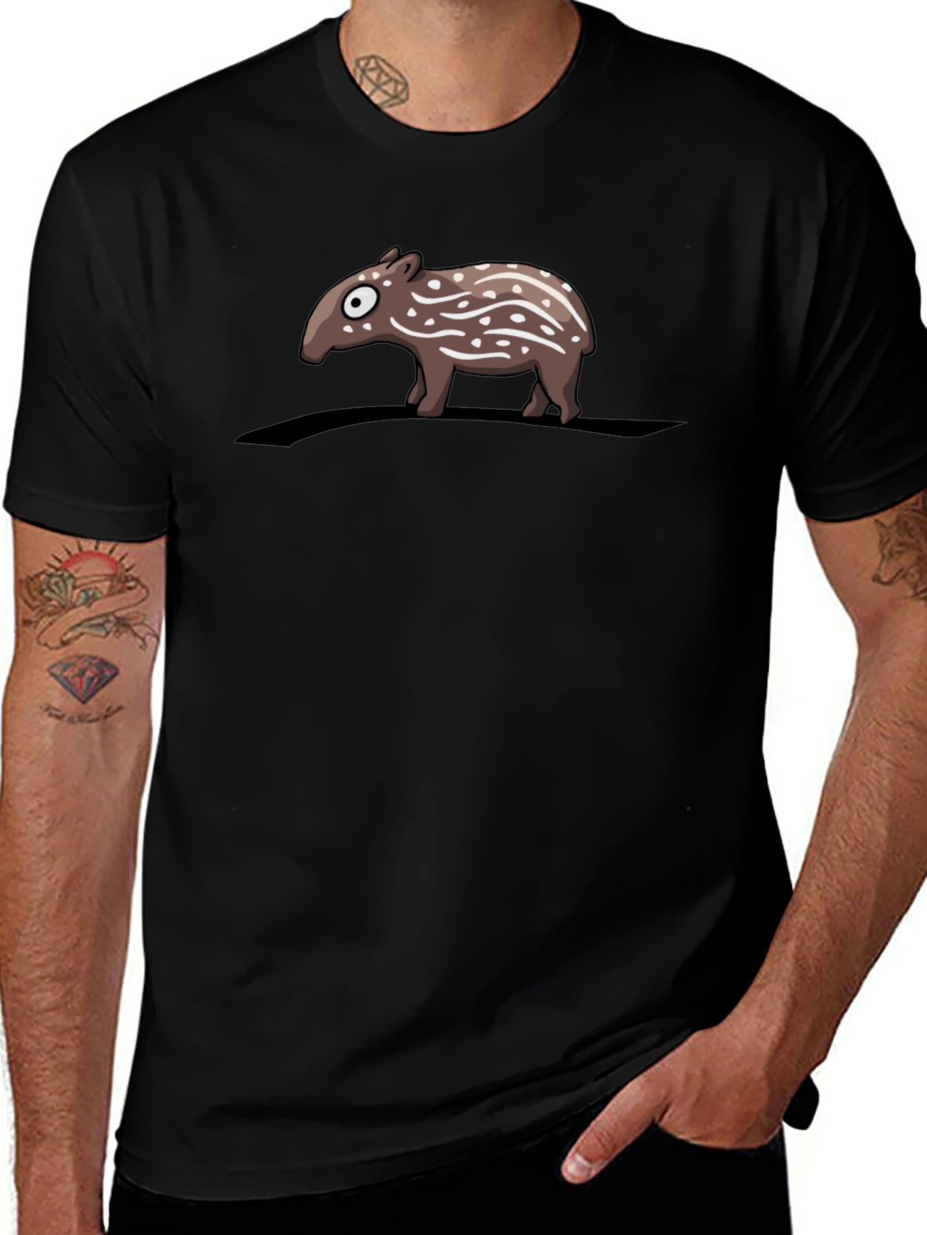Cute Tapir T-Shirt - Black Graphic Tee