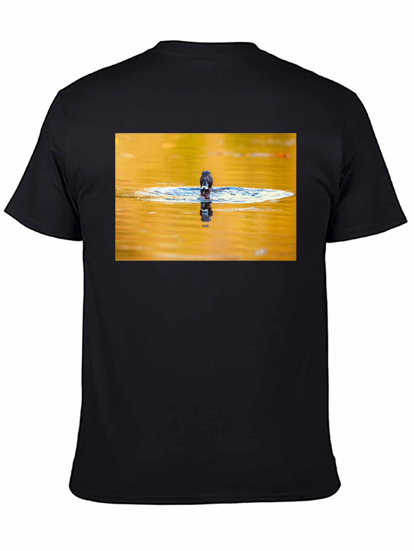 Bird Reflection Graphic Tee - Black Unisex T-Shirt