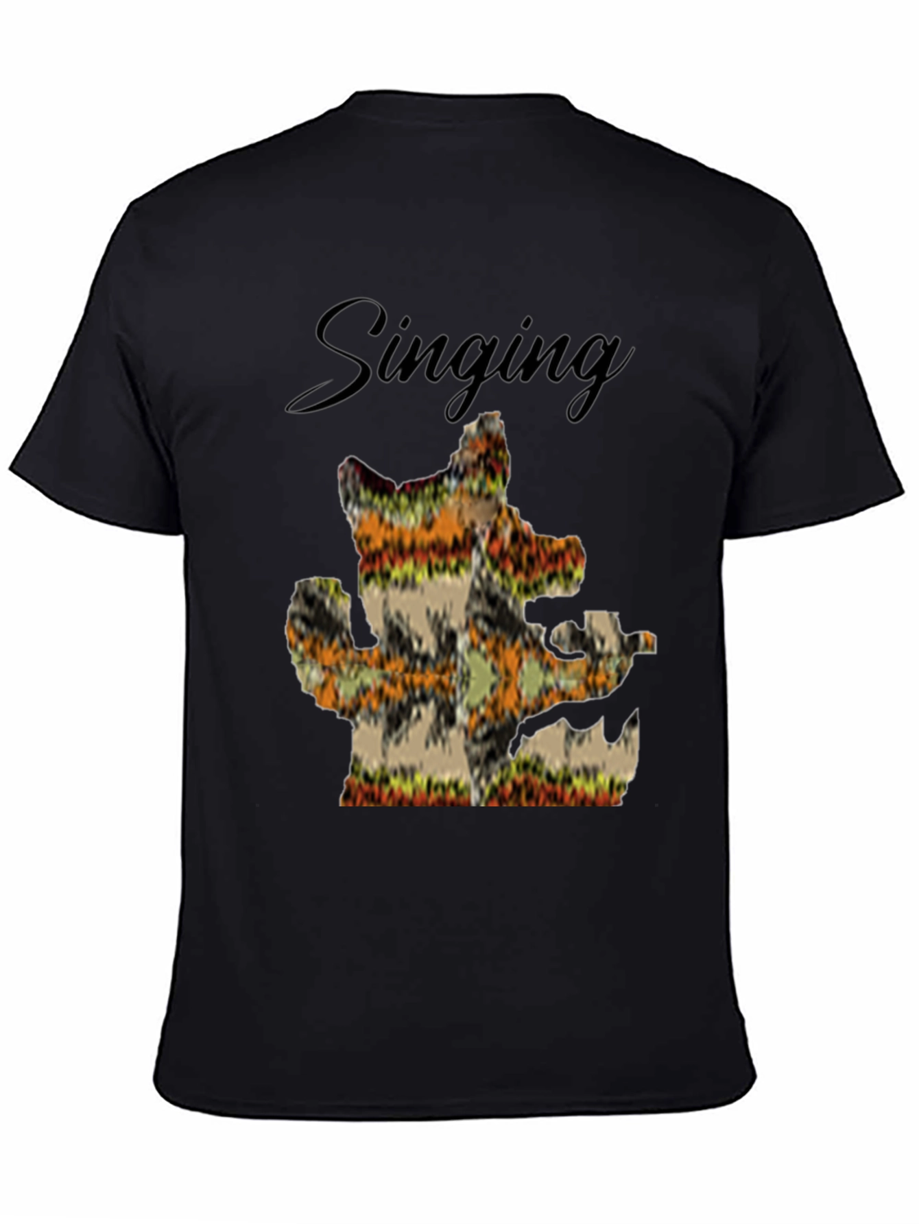 Singing Cactus Mens Black T-Shirt