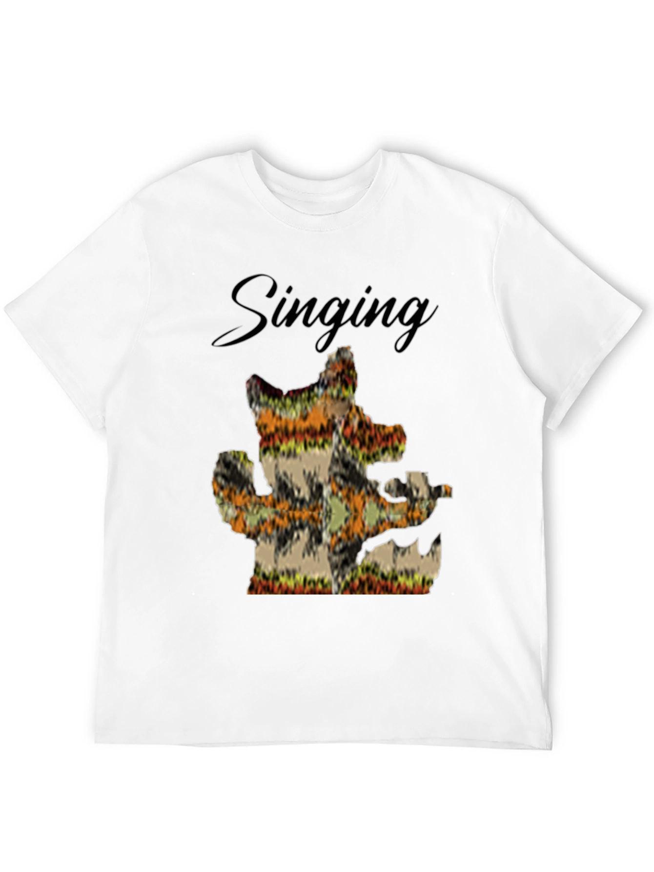Singing Cactus Mens Black T-Shirt