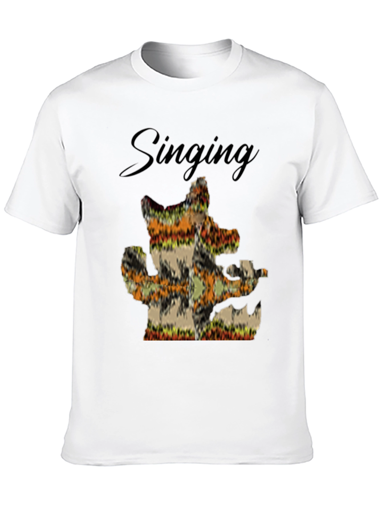 Singing Cactus Mens Black T-Shirt