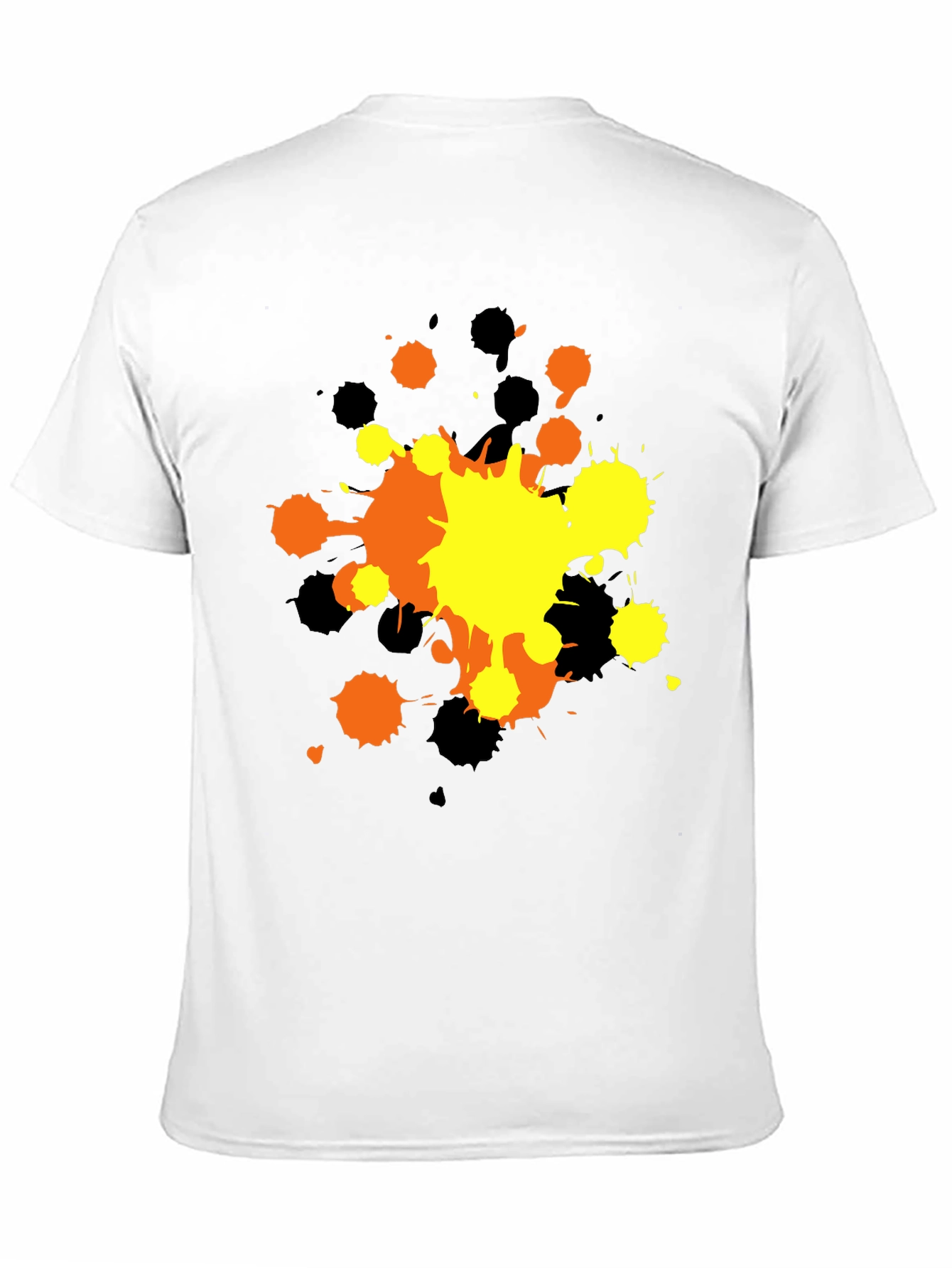 Abstract Splatter Graphic T-Shirt - Black
