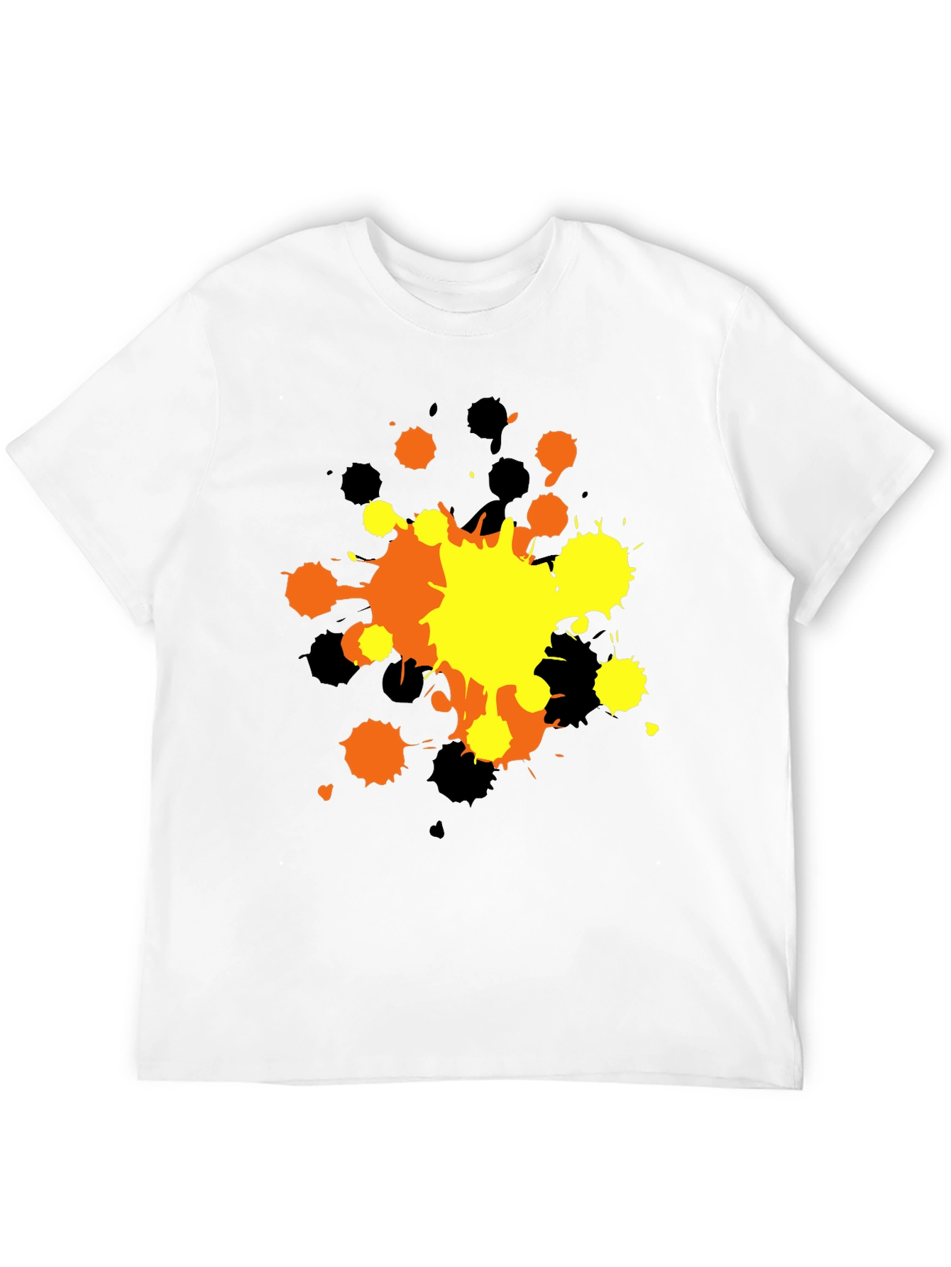 Abstract Splatter Graphic T-Shirt - Black
