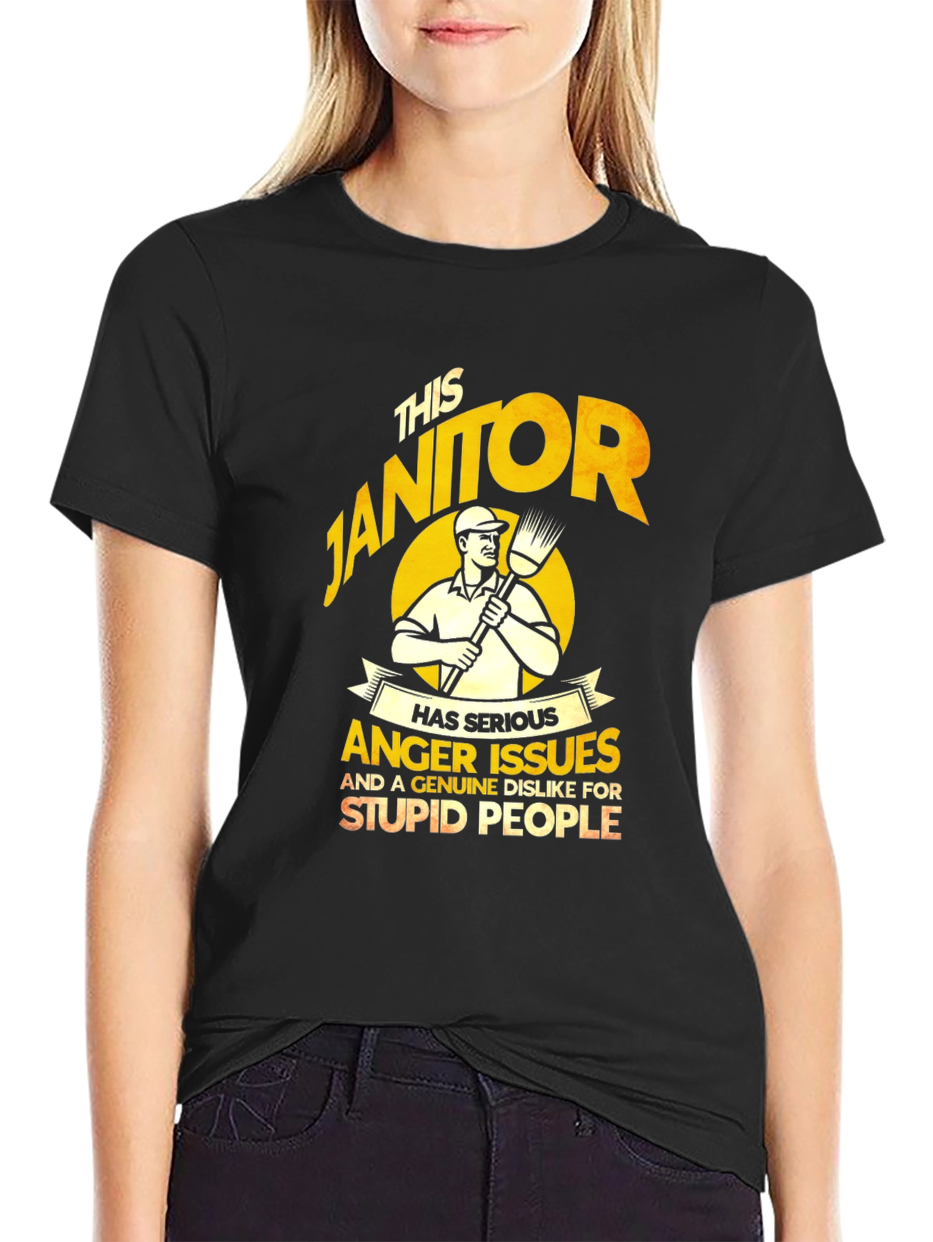 Janitor Anger Issues T-Shirt - Funny Novelty Gift