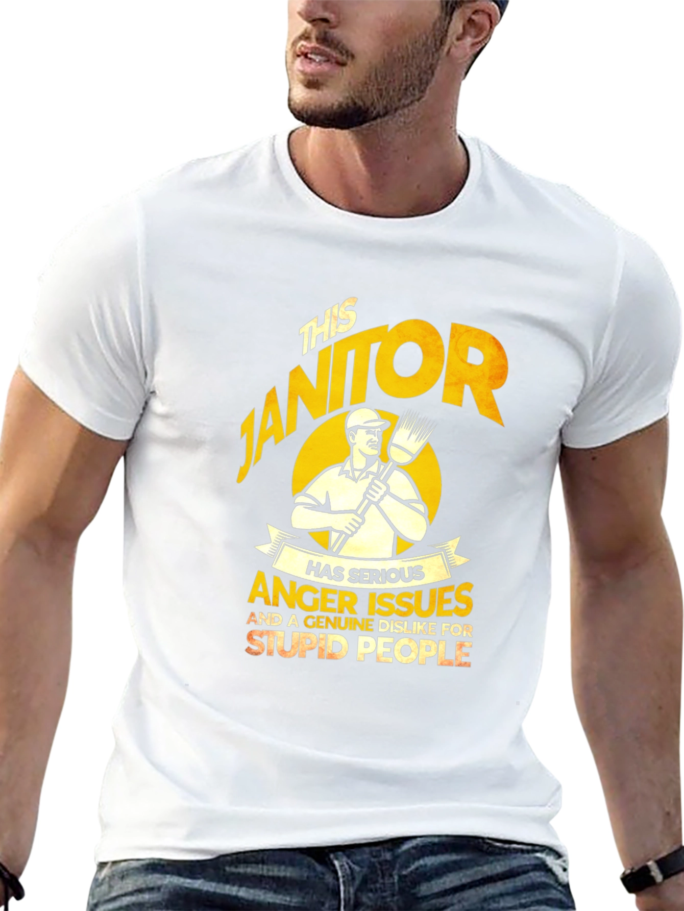 Janitor Anger Issues T-Shirt - Funny Novelty Gift