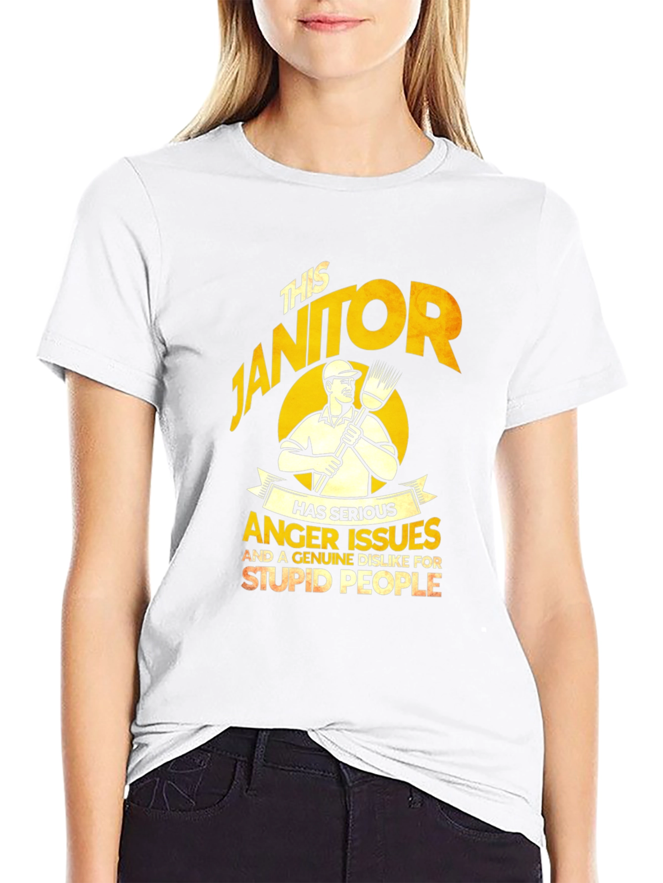 Janitor Anger Issues T-Shirt - Funny Novelty Gift