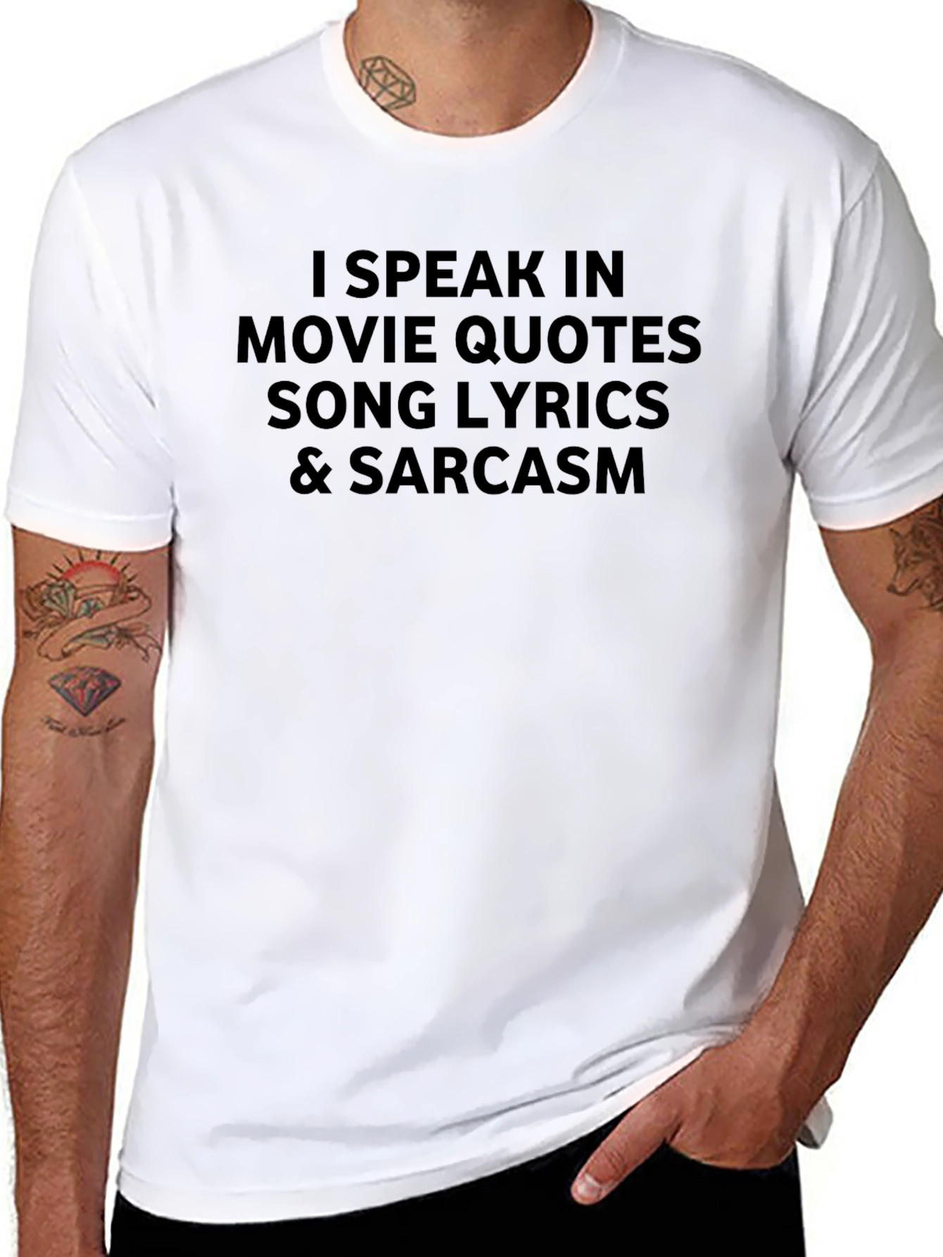 Movie Quotes & Sarcasm Black T-Shirt